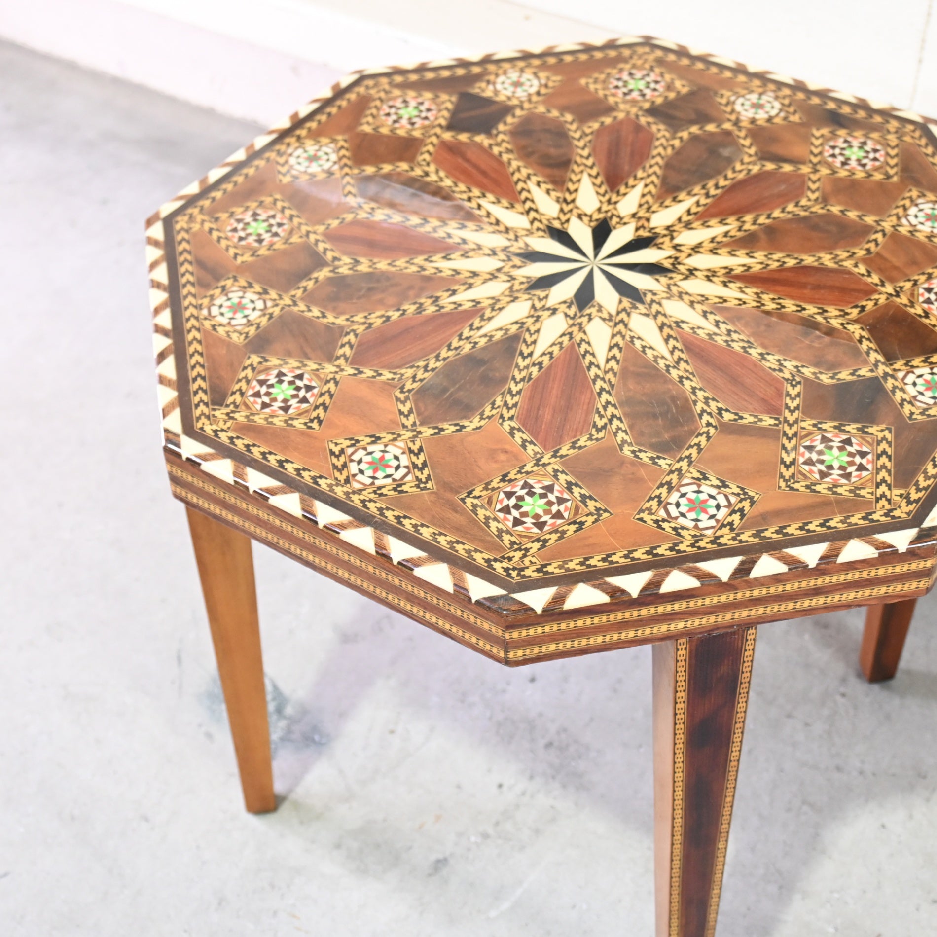 Taracea Furniture Spain Granada Traditional Craft Marquetry Table Vintage / スペイン グラナダ 伝統工芸 タラセア 寄木細工 テーブル ヴィンテージ