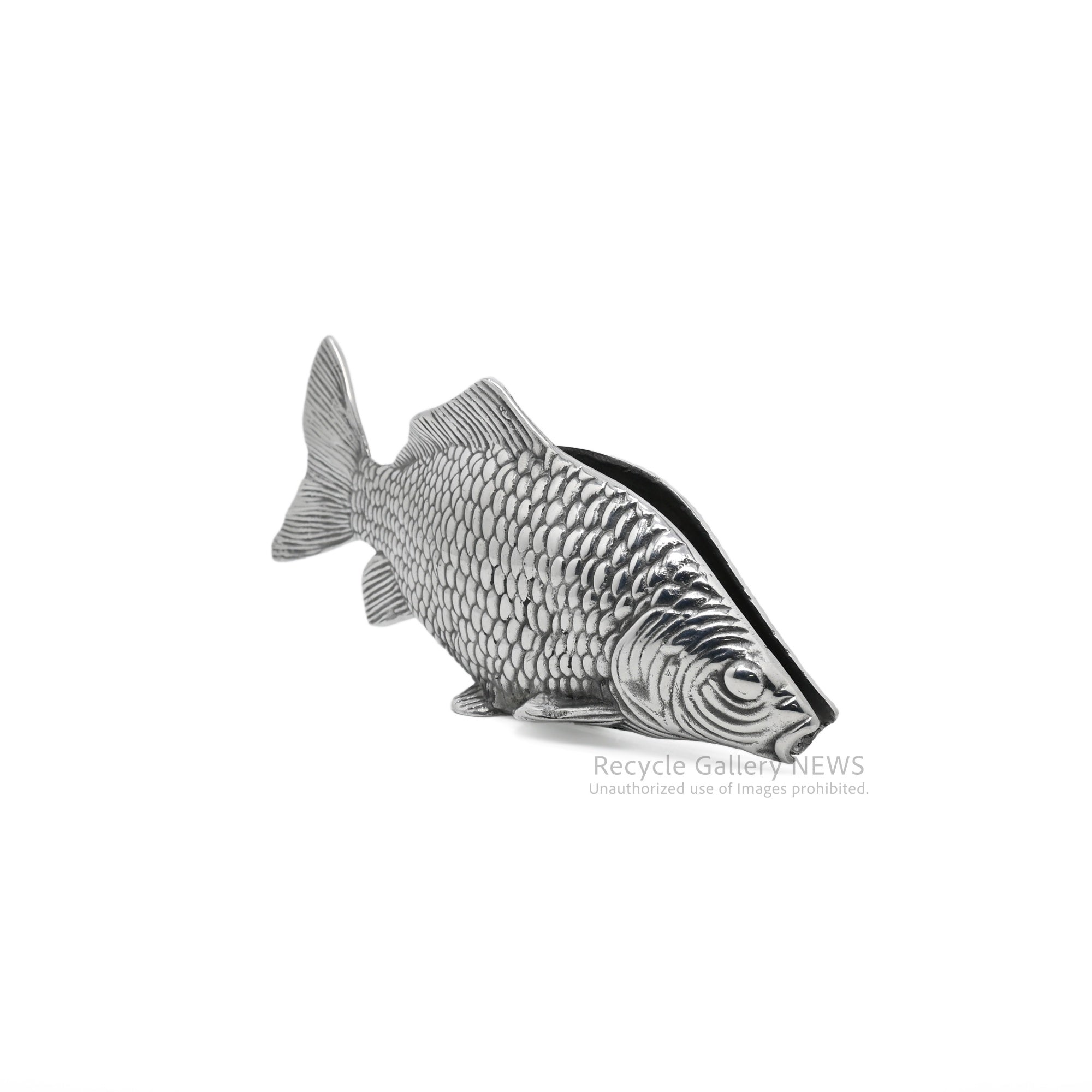 Vintage Carp Motif Napkin Holder Silver Plated / 鯉モチーフ ヴィンテージ ナプキンホルダー シルバー 銀メッキ