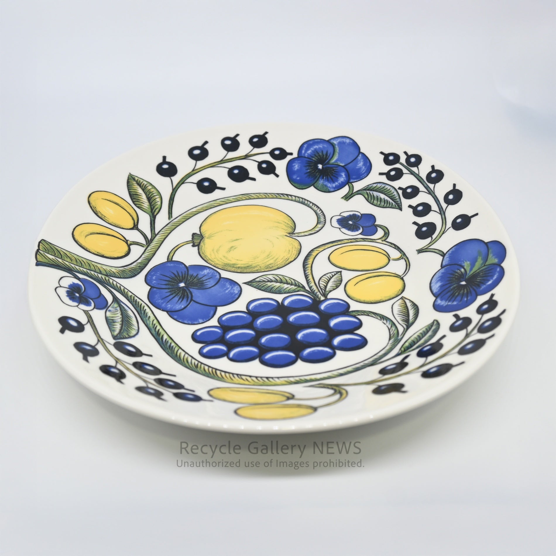 ARABIA ”Paratiisi” 25cm OVAL PLATE Finland Scandinavian Modern / アラビア パラティッシ 25cm オーバルプレート フィンランド 北欧モダン