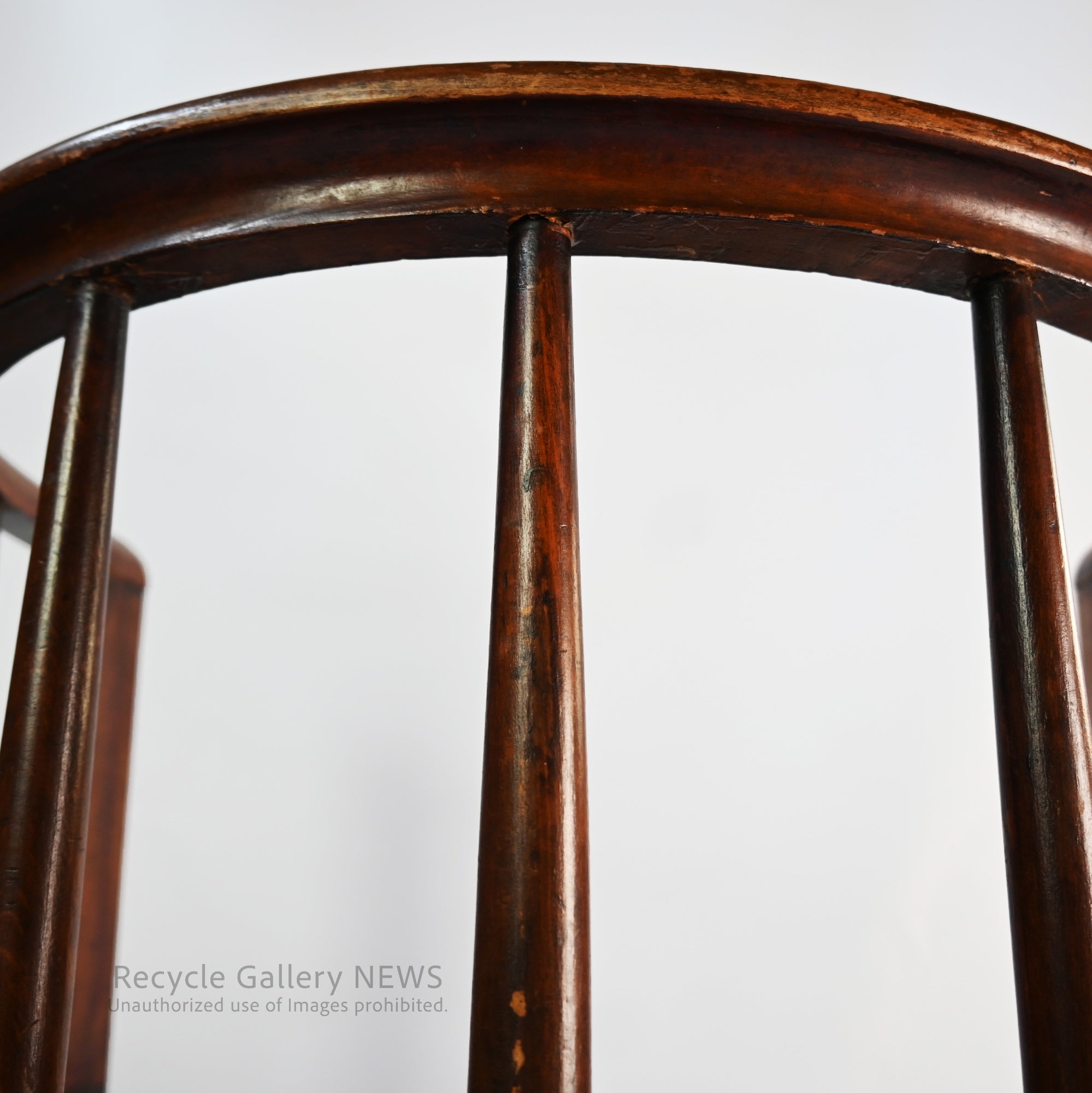 Wicker Accent Chair Antique Bentwood Slat Back Beautiful Patina / 籠椅子 曲木 アンティーク 職人技 スラットバック 経年変化 パーソナルチェア