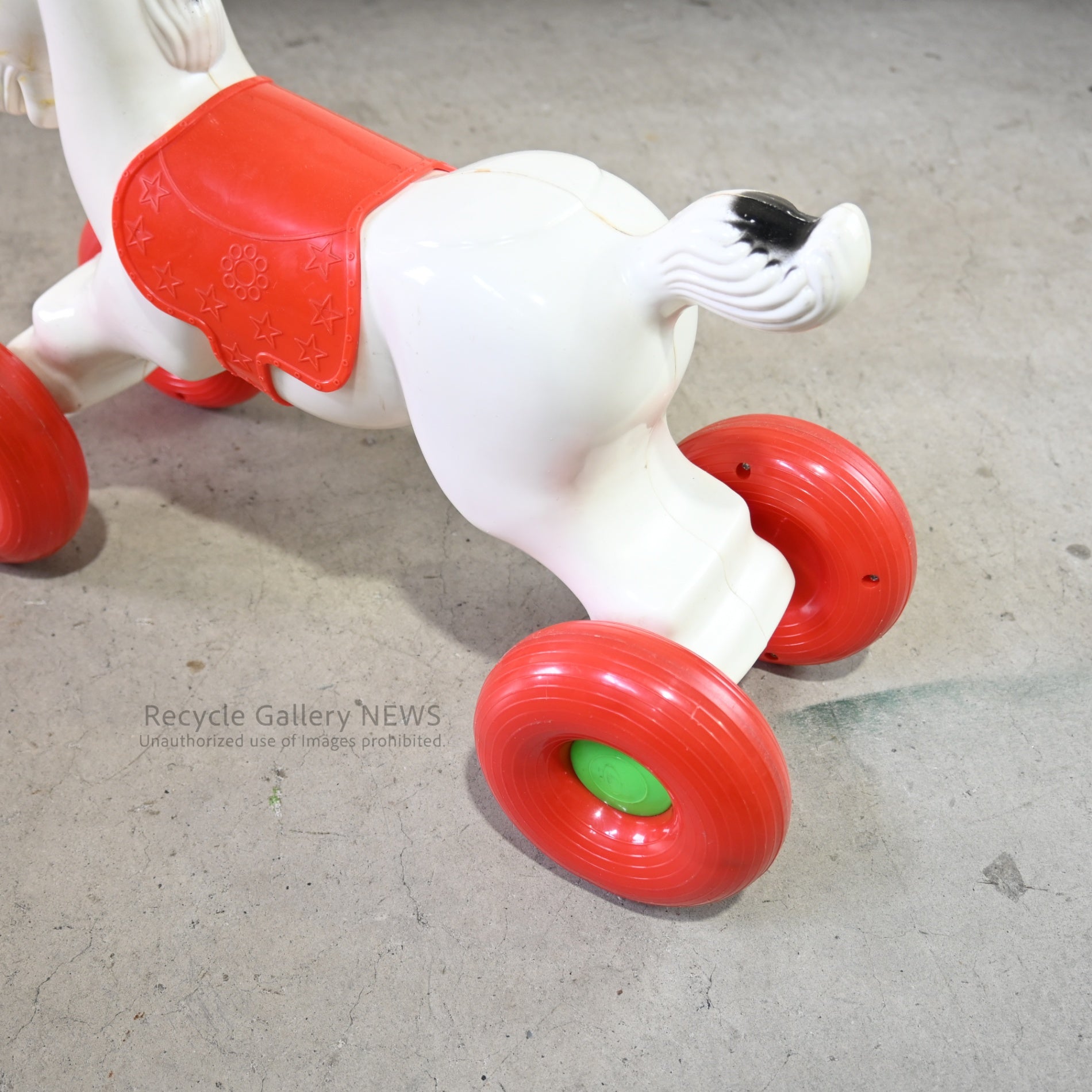 Rocking horse Pull-along Plastic resin Retro Vintage for display / 木馬 引きぐるま プラスチック樹脂製 レトロ ヴィンテージ 観賞用
