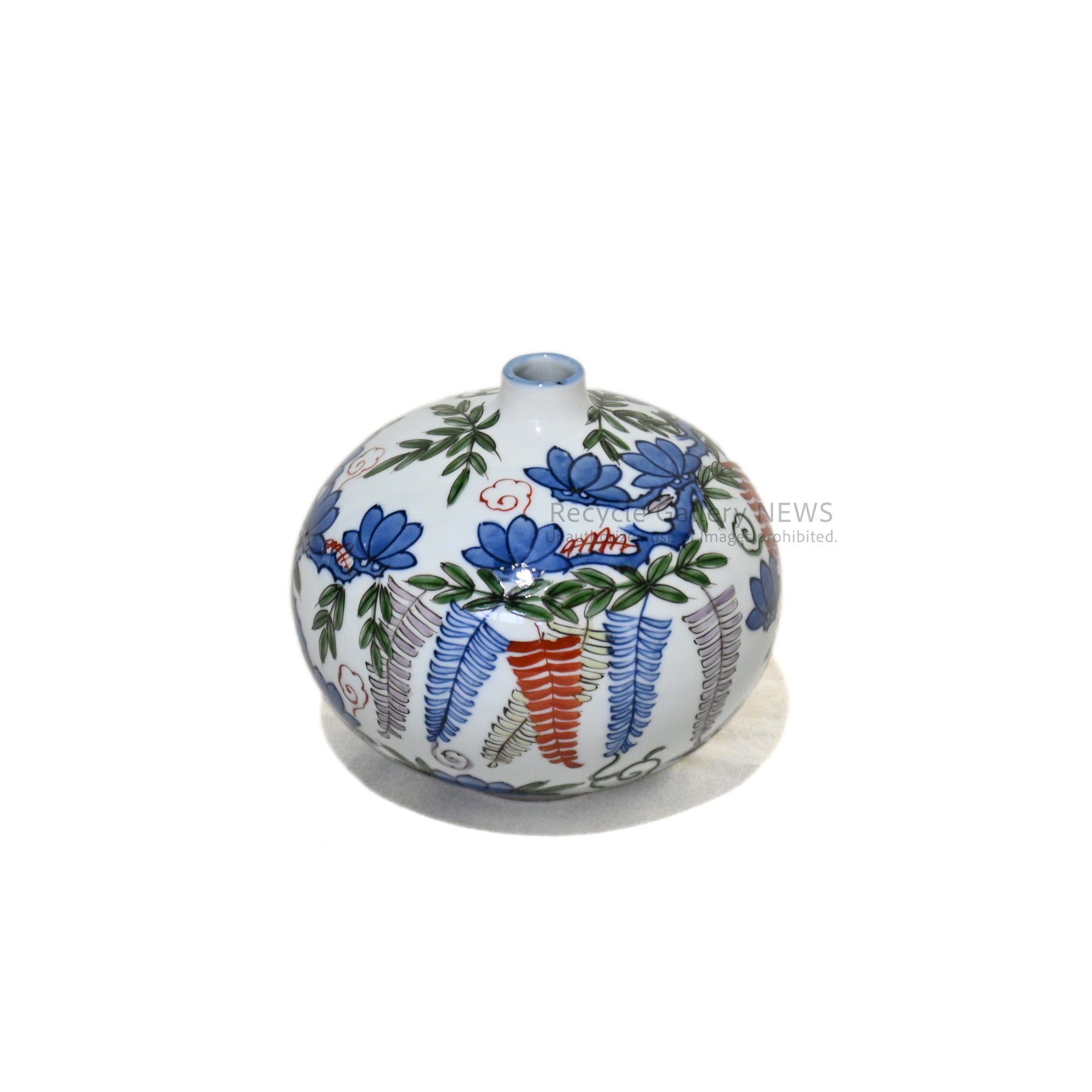 源右衛門窯 染錦藤絵 一輪挿 有田焼 日本 / Genemon Kiln Sometsuke Single Flower Vase Arita-yaki Japan