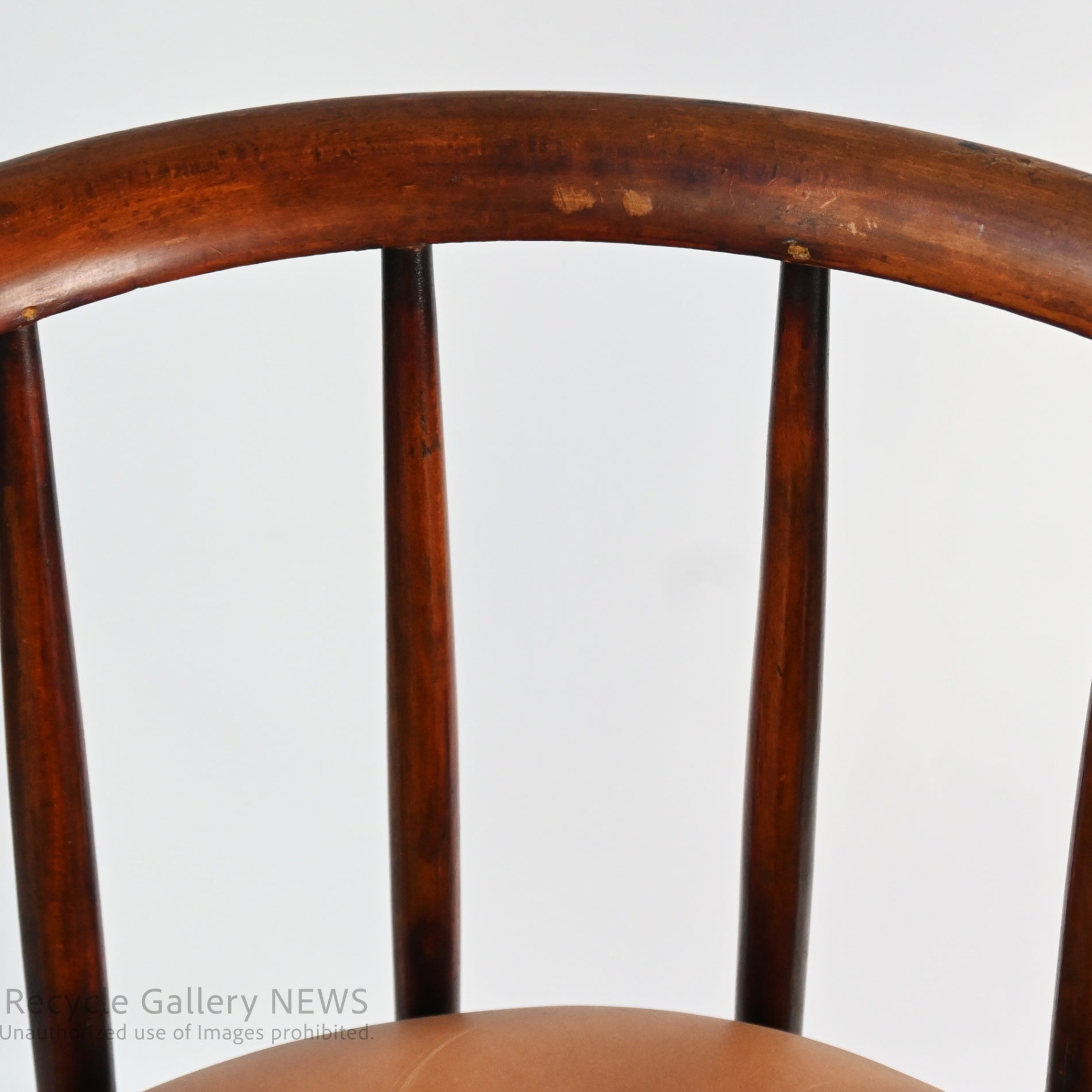 Wicker Accent Chair Antique Bentwood Slat Back Beautiful Patina / 籠椅子 曲木 アンティーク 職人技 スラットバック 経年変化 パーソナルチェア