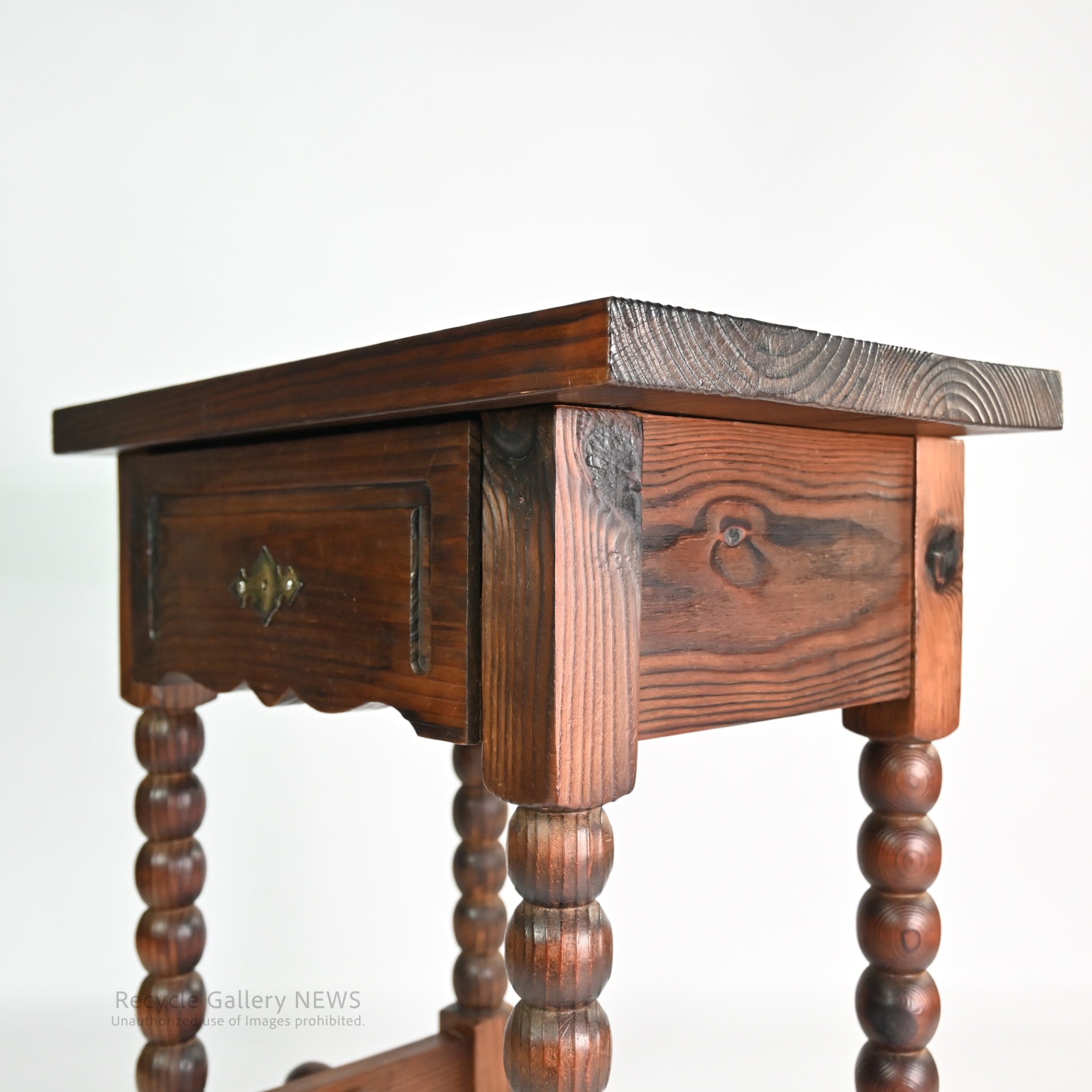 Antique Console Table with Bobbin Turned Legs Classic Spool Design / ボビンターニングレッグ コンソールテーブル アンティーク クラシック 糸巻きデザイン