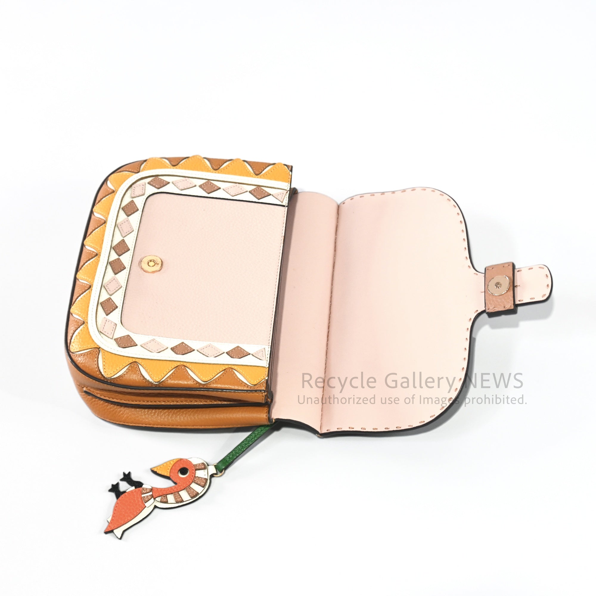 Tory Burch Mcgraw Botanical Appliqué Satchel Leather Bag / トリーバーチ マックグロー サッチェル レザー ハンドバッグ パッチワーク ベージュ ボタニカル