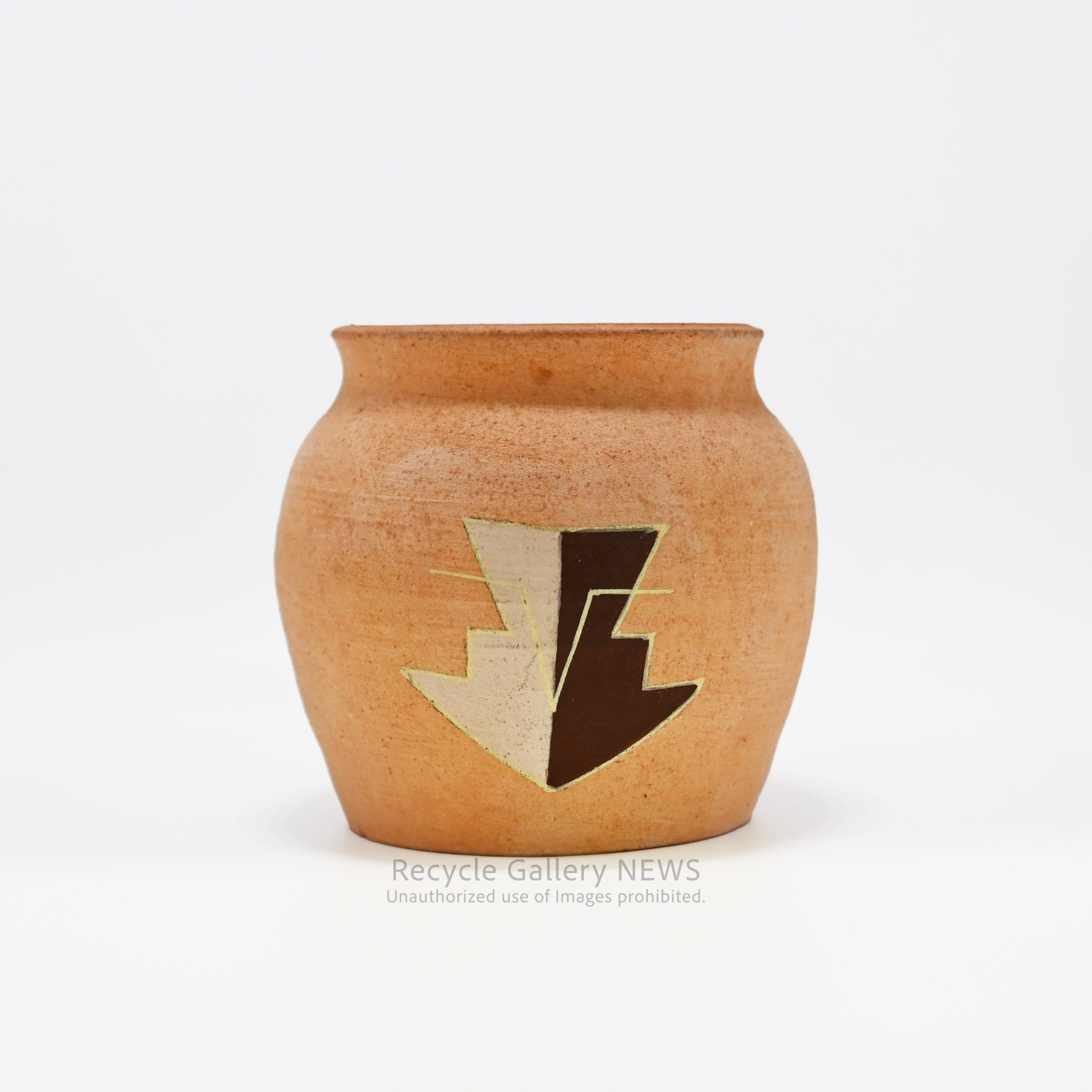 Native American Pot Red clay color object / ネイティブアメリカン ポット 赤土色 置物