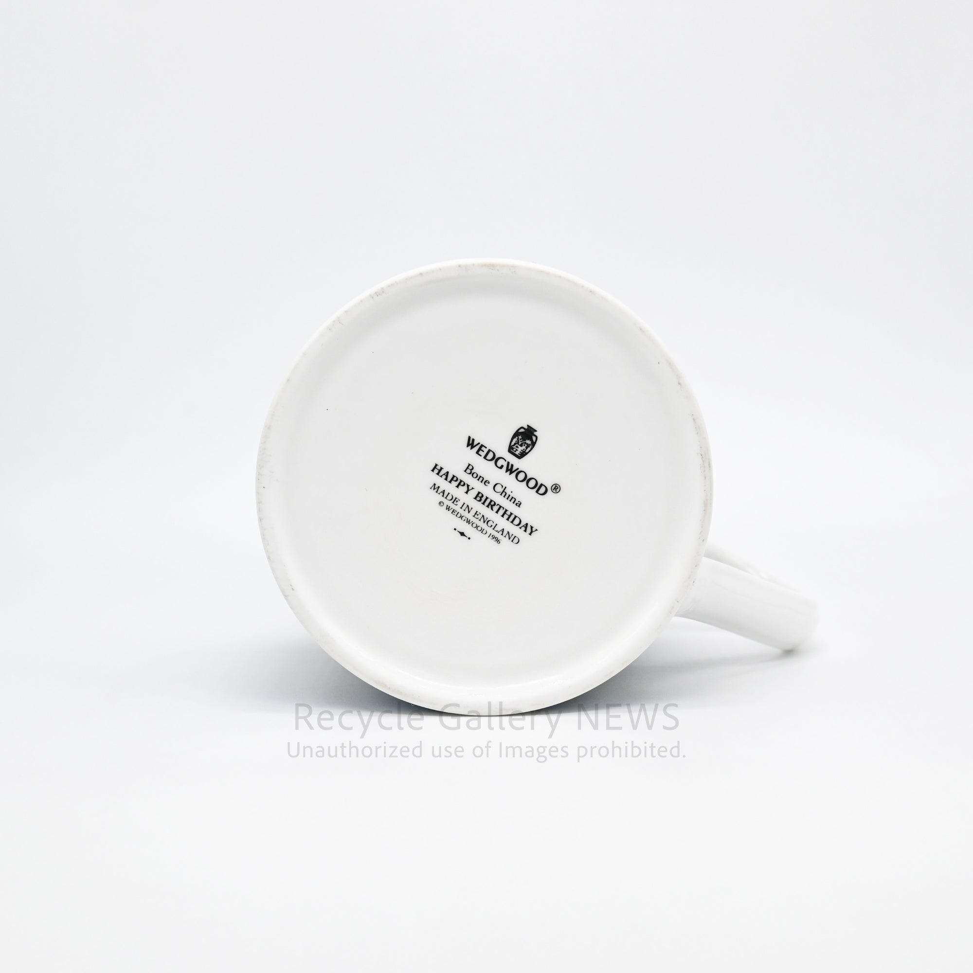 WEDGWOOD "HAPPY BIRTHDAY" Mug Cup Blue Botanical Pattern Bone China Giftware / ウェッジウッド ハッピーバースデイ マグカップ ブルー ボタニカル柄 ギフト ボーンチャイナ