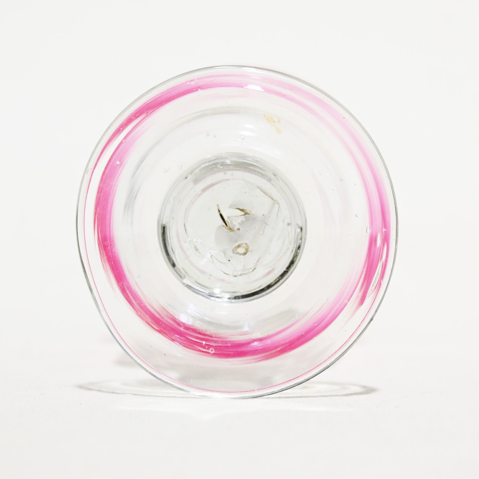 Vintage Japanese Blown Glass Red & Clear Ice Cup Parfait Glass  / パフェグラス ヴィンテージ 和ガラス 吹きガラス 赤＆透明 氷コップ