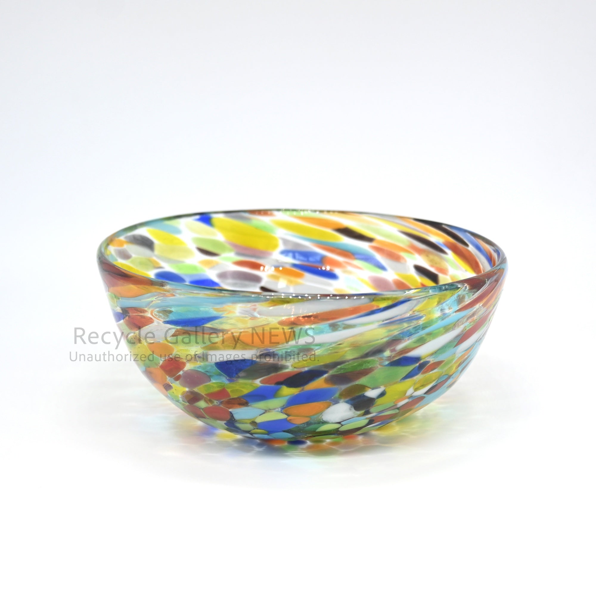 Colorful Fusion Confetti Glass Art Bowl Mexican Style / コンフェッティ アートガラス フュージョンガラス ボウル 小鉢 マルチカラー メキシカンガラス
