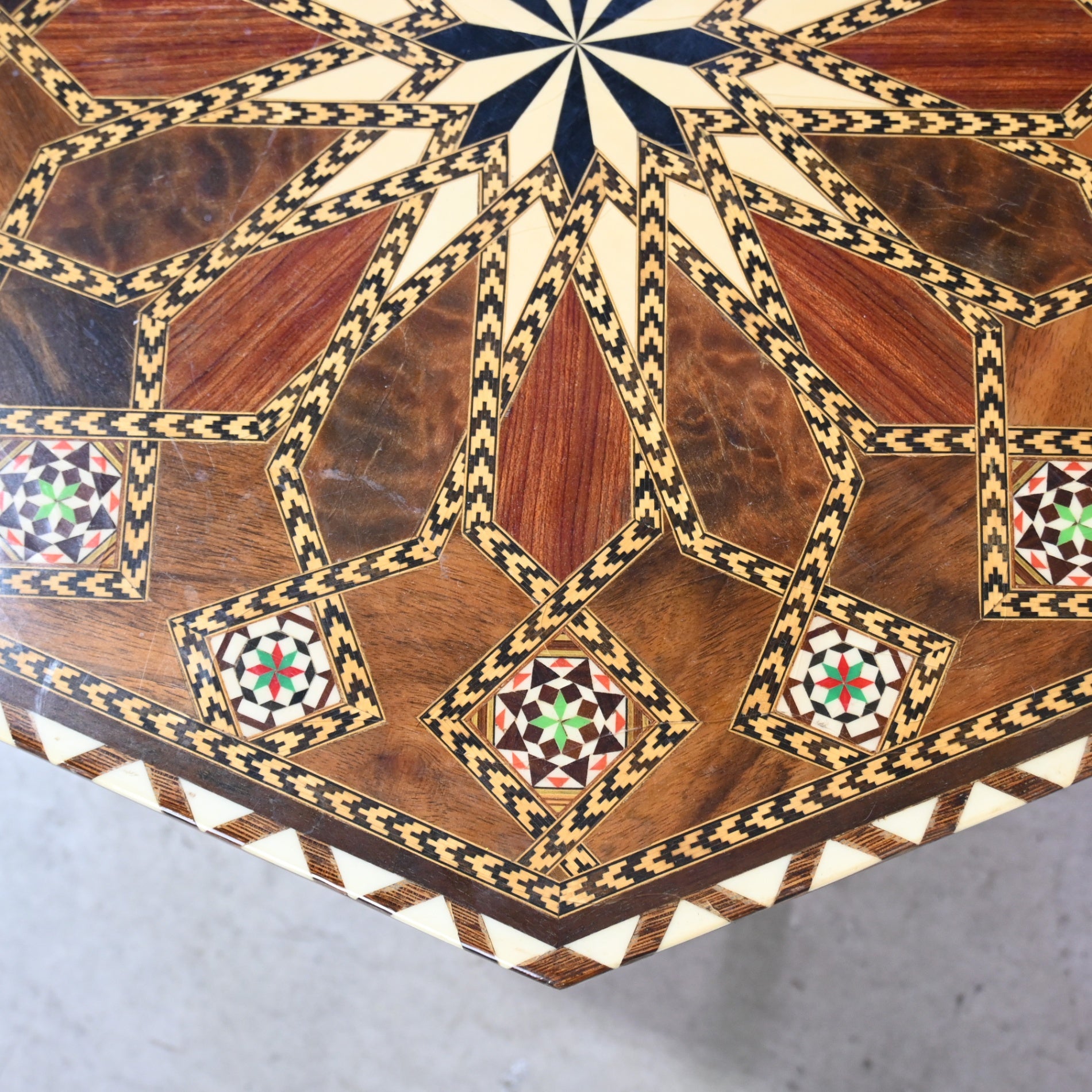 Taracea Furniture Spain Granada Traditional Craft Marquetry Table Vintage / スペイン グラナダ 伝統工芸 タラセア 寄木細工 テーブル ヴィンテージ