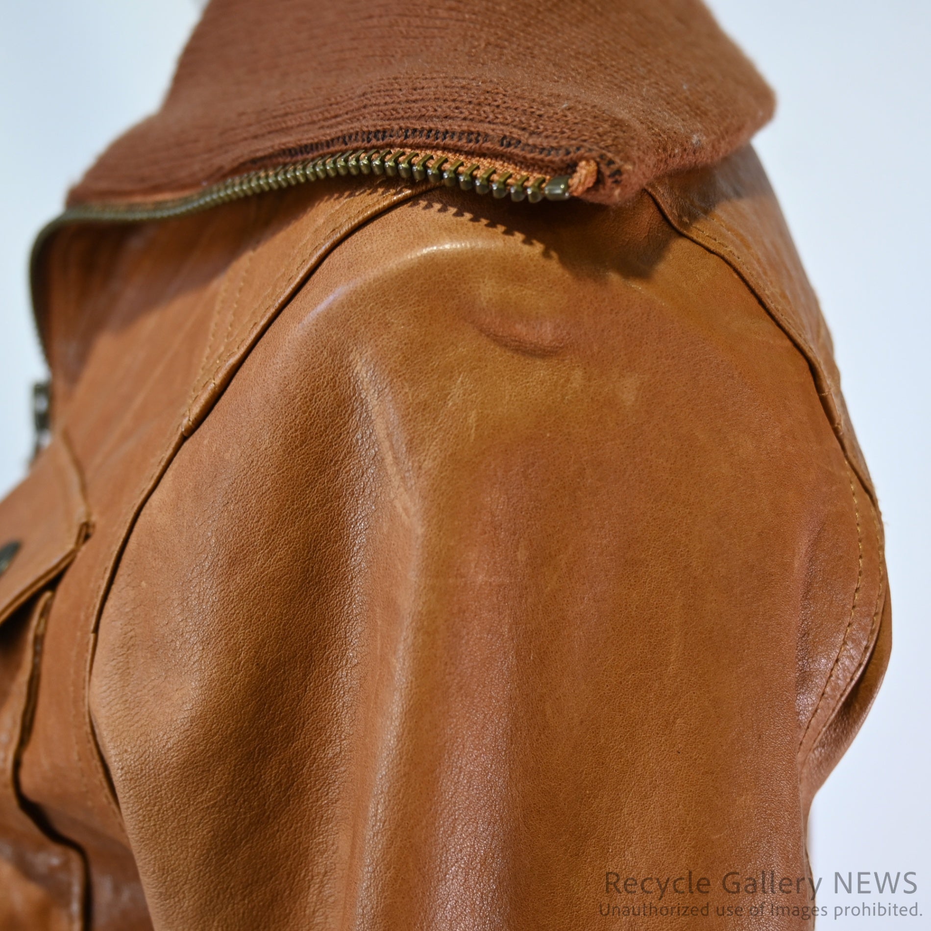 AG by aquagirl Lamb Leather Jacket Orange Brown / アクアガール 羊革 レザージャケット オレンジブラウン