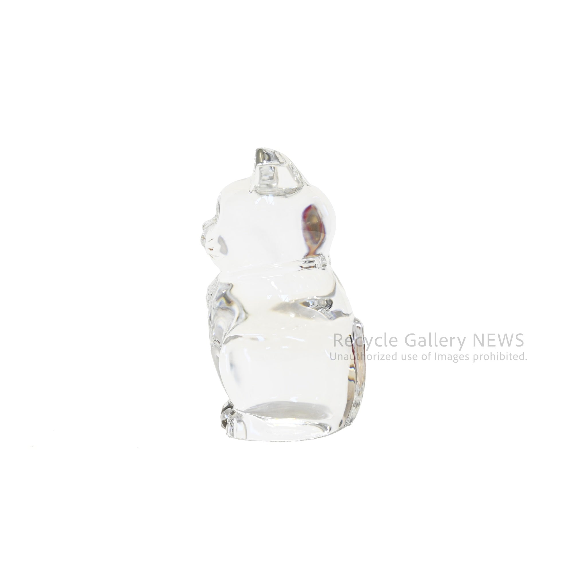 Baccarat Maneki-Neko Lucky Cat Fortune Cat Clear Crystal Glass / バカラ まねき猫 クリア クリスタルガラス