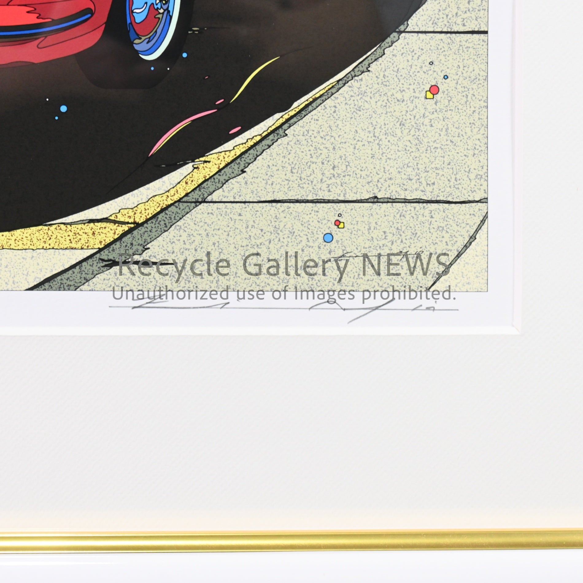 Eizin Suzuki 2012 "Rose Red Roadster" Lithograph Print Japan Art / 鈴木英人 ローズレッドロードスター E.M.グラフ リトグラフ 日本 アート