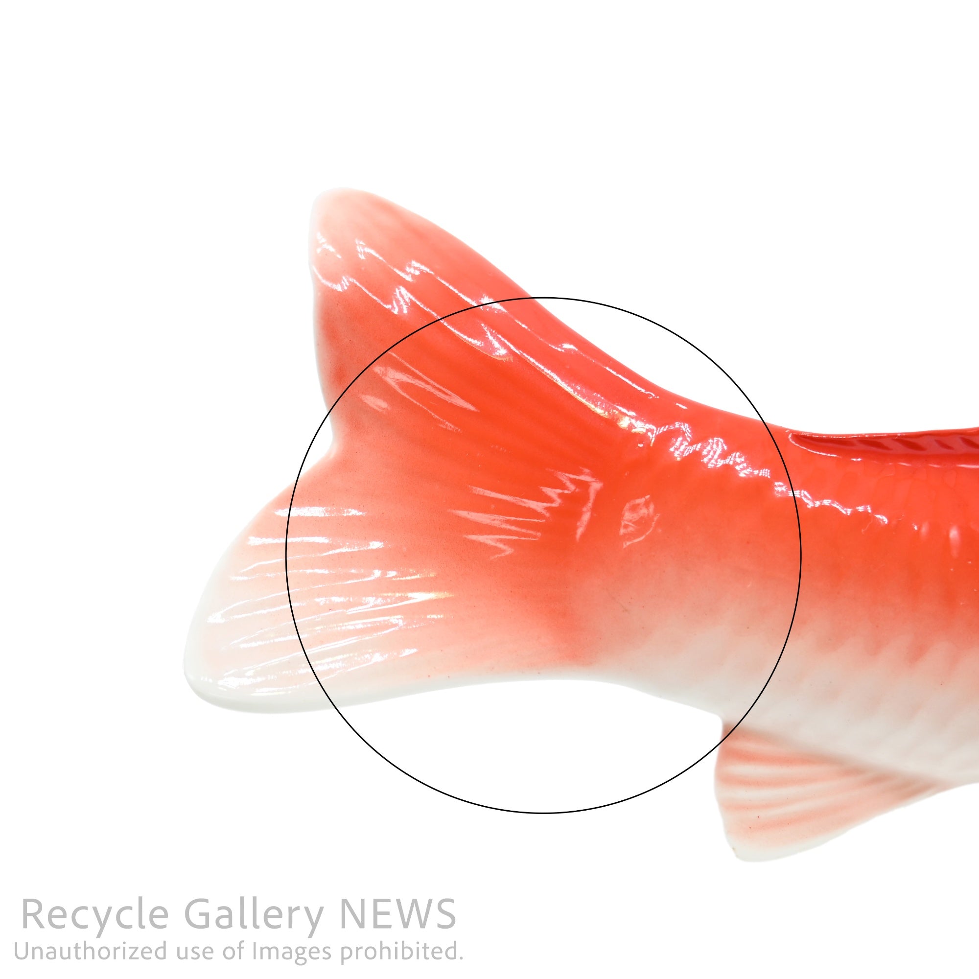 NIPPON TOKI KAISHA Old Noritake Carp Figurine Showa Retro Red Vintage / 日本陶器会社 オールドノリタケ 鯉 フィギュリン 昭和レトロ 赤 ヴィンテージ