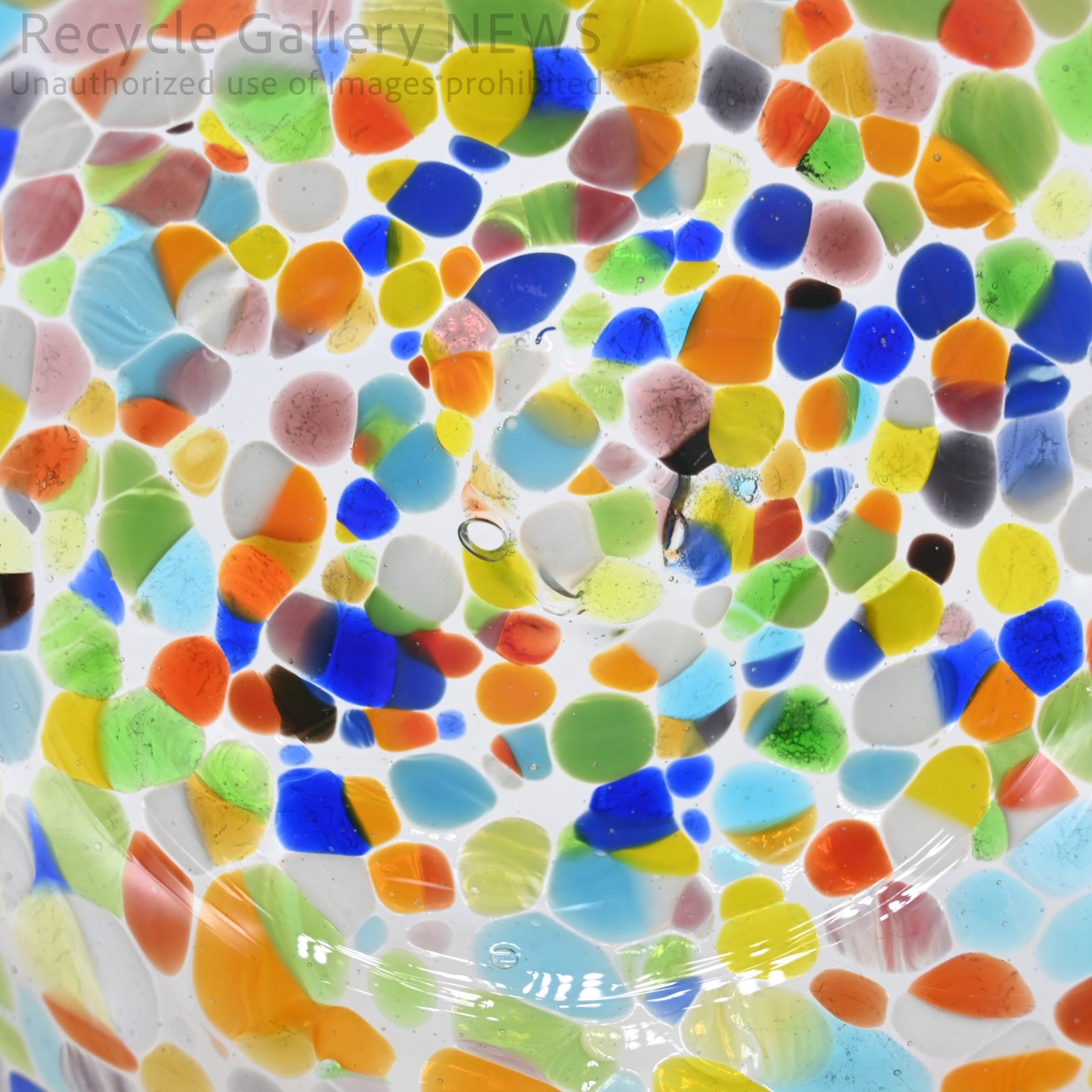 Colorful Fusion Confetti Glass Art Bowl Mexican Style / コンフェッティ アートガラス フュージョンガラス ボウル 小鉢 マルチカラー メキシカンガラス