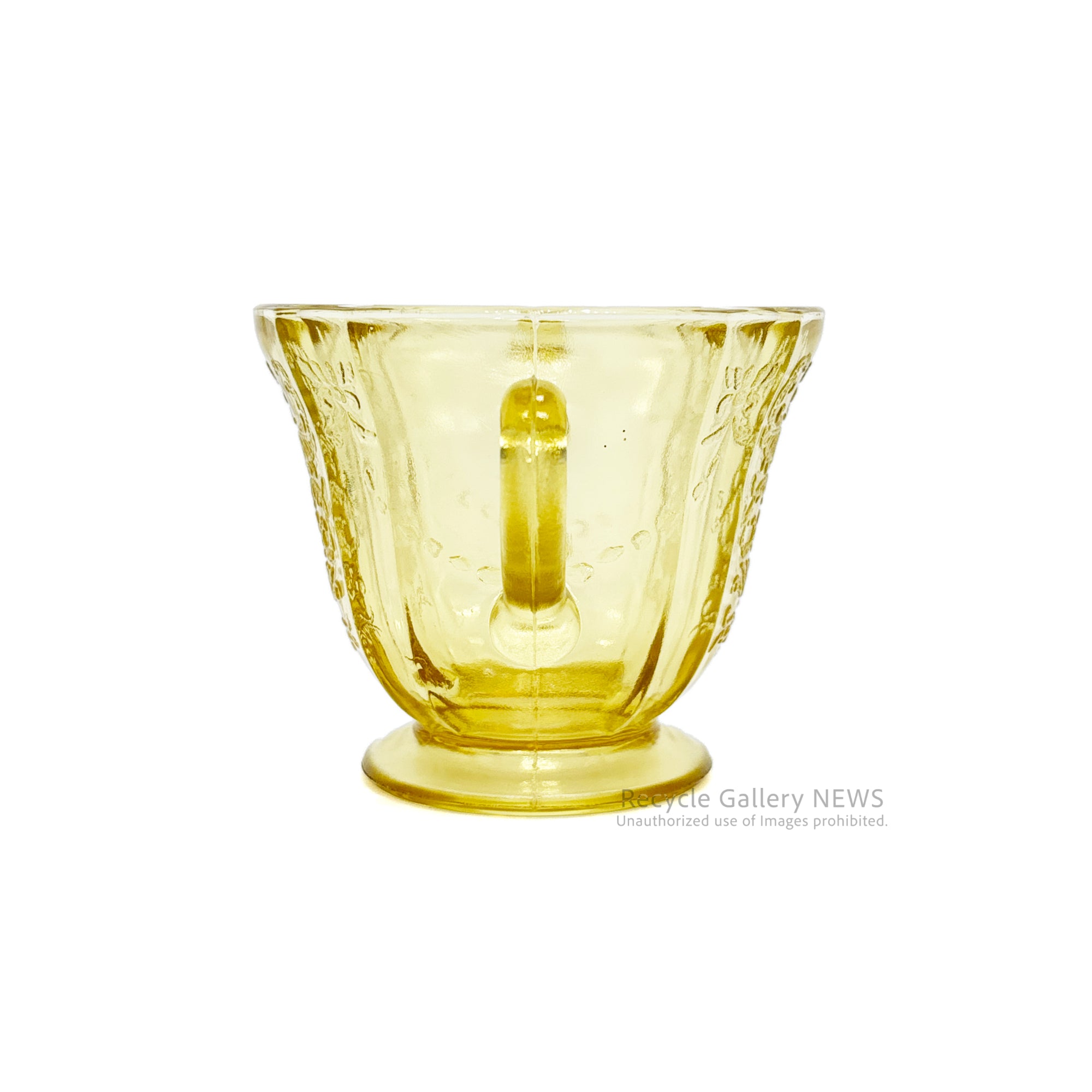 Federal Glass "Madrid" Footed Open Sugar Bowl U.S.A Vintage / フェデラル・グラス マドリッド フットデッド・オープン・シュガーボウル 1930年代