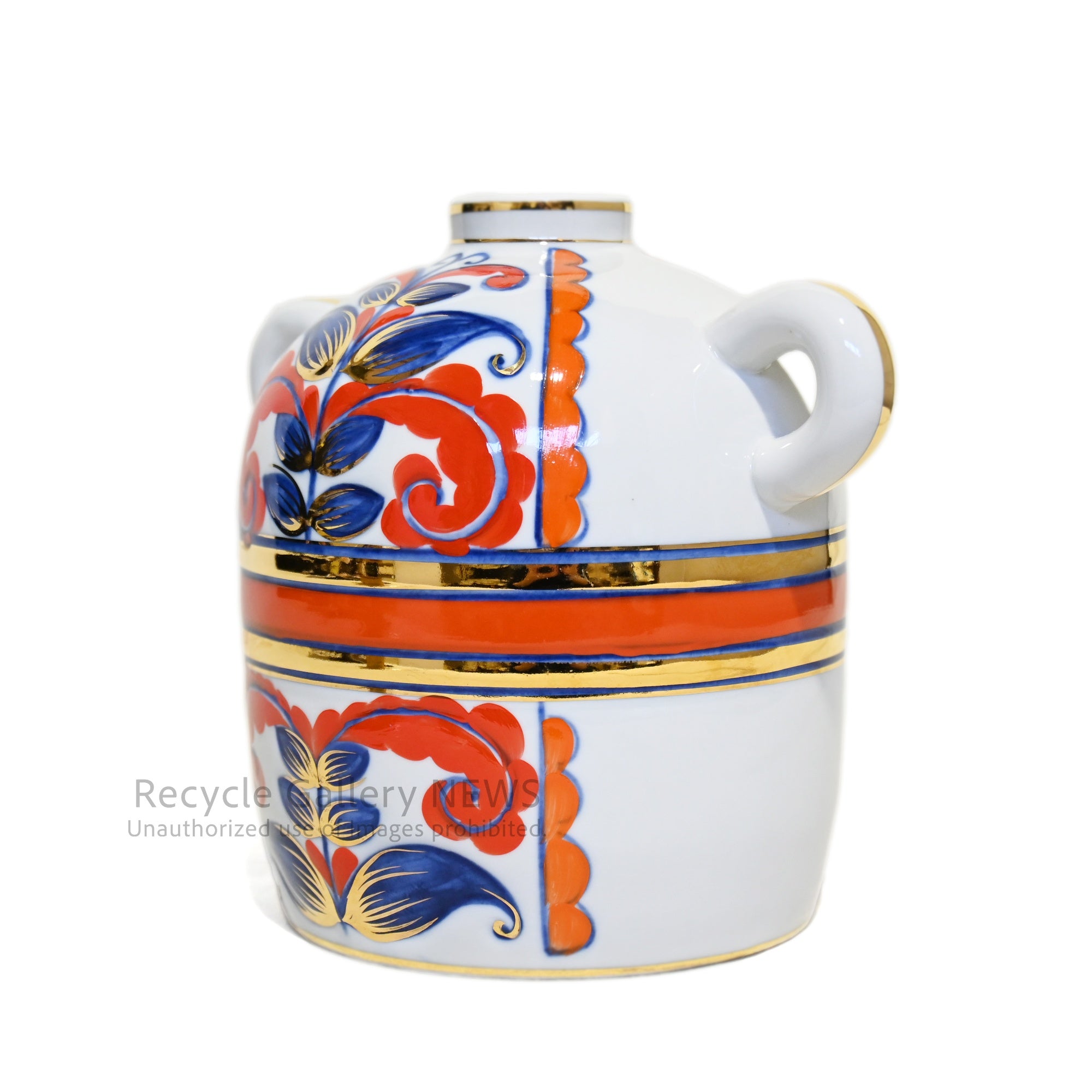 Soviet Vase Folklore Hand painted Russian Vintage / ソ連 ソヴィエト 花瓶 フォークロア ハンドペイント ロシアヴィンテージ