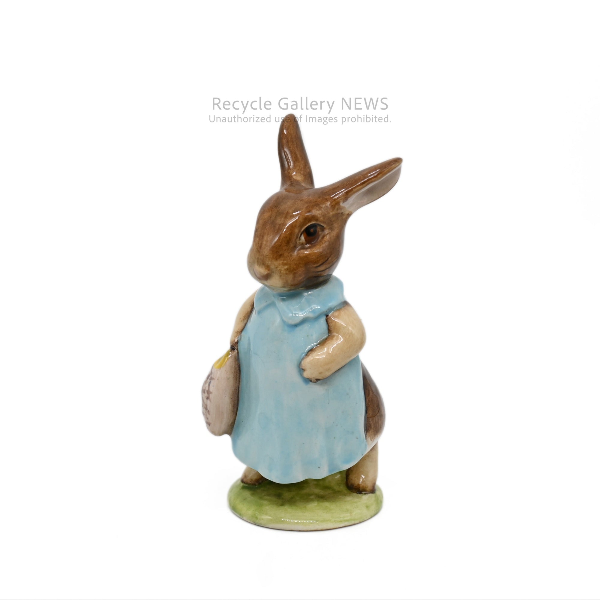 Beswick Peter Rabbit Flopsy Bunny Ceramic Figurine Brown Blue / ベスウィック ピーターラビット フロプシーバニー 陶器 フィギュリン ブラウン ブルー