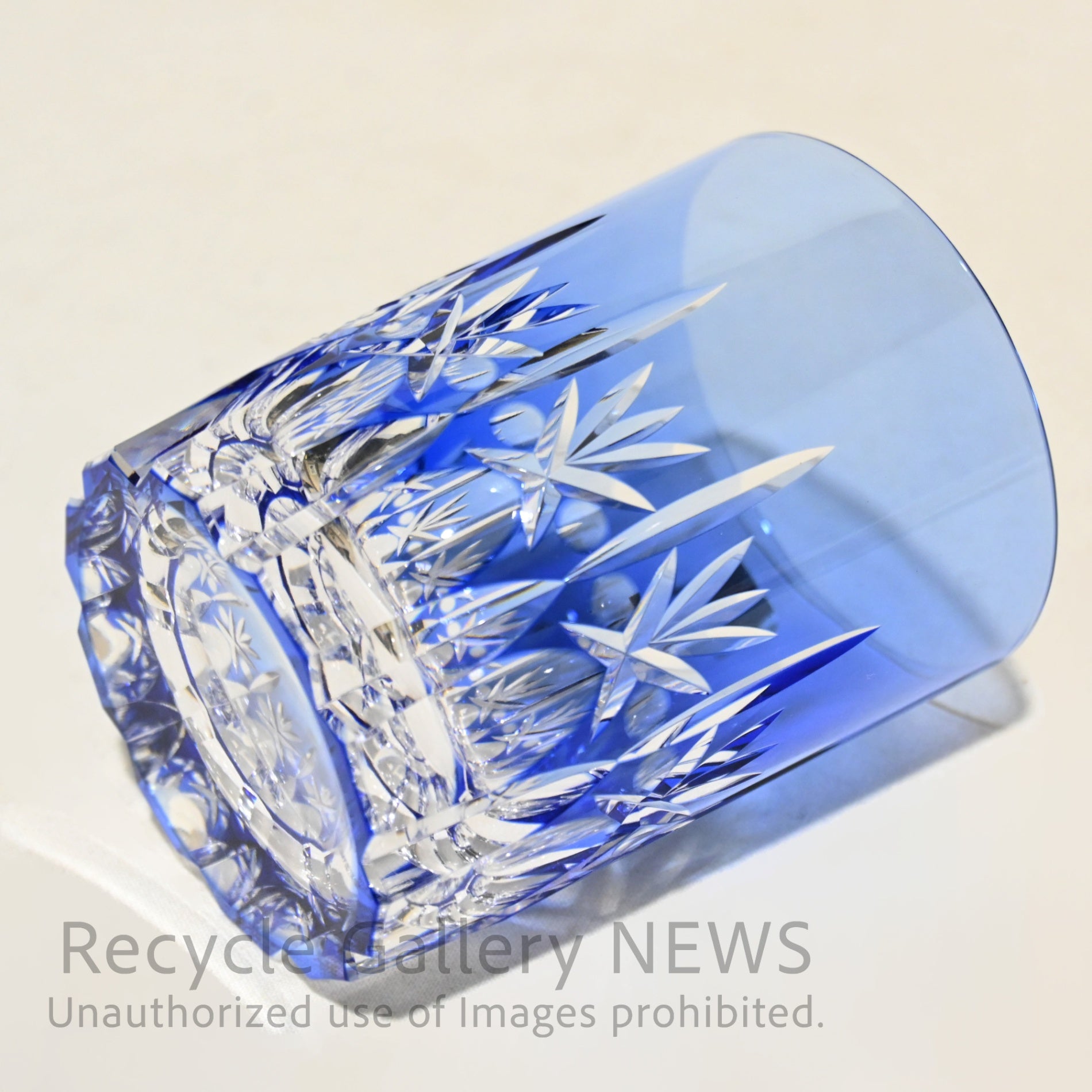 Kagami Crystal Cut Glass My Glass Blue Japan / カガミクリスタル 切子グラス マイグラス ブルー 日本