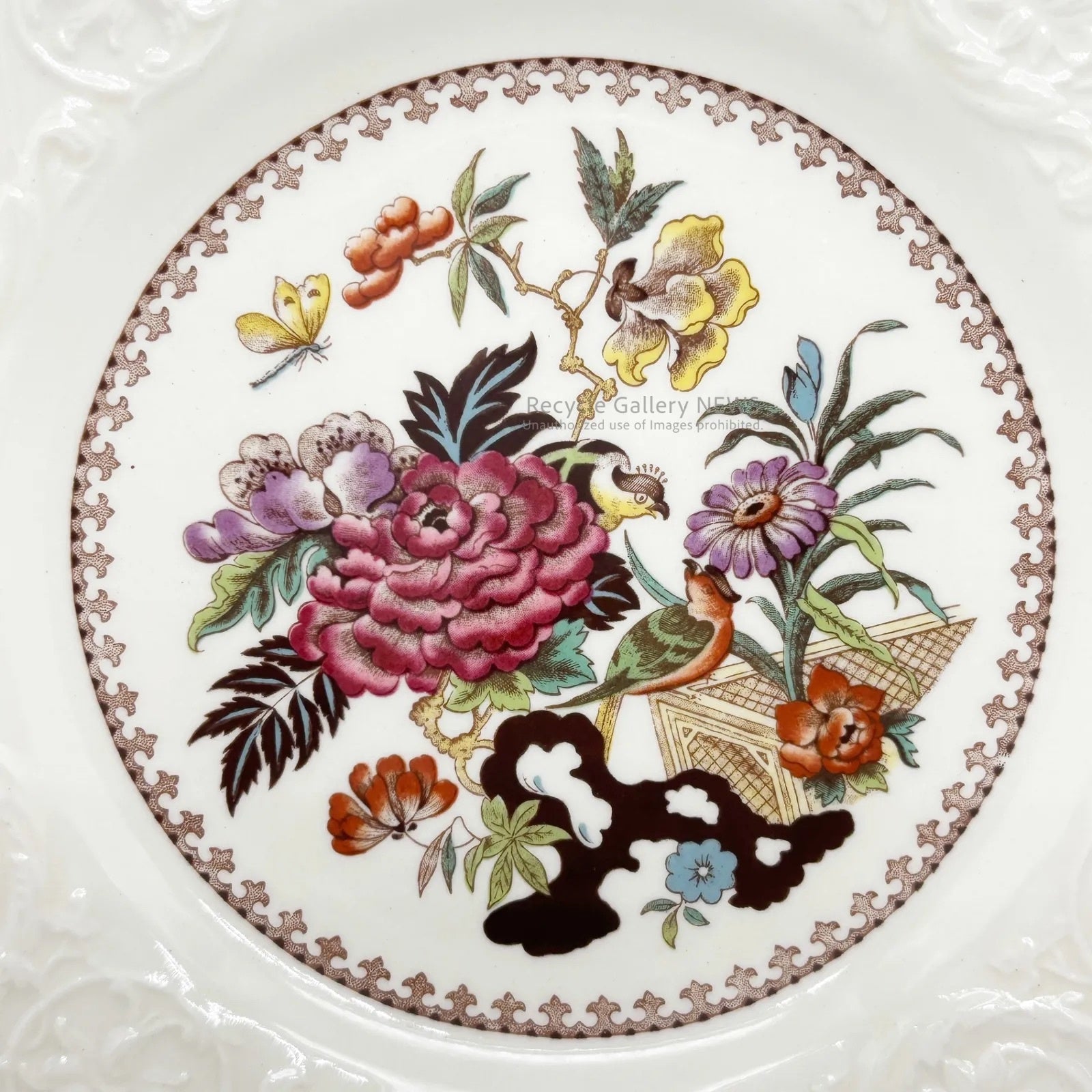 WEDGWOOD Vintage WELLESLEY "Bullfinch" 18.5cm Plate / ウェッジウッド ウェルズリー ブルフィンチ 18.5cmプレートのみ ヴィンテージ