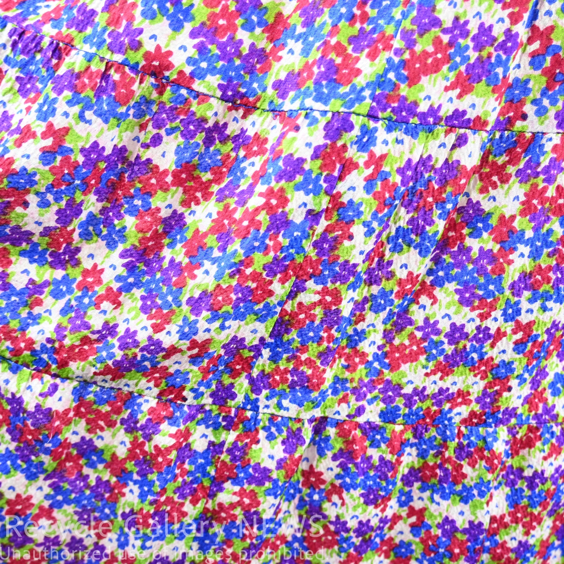 1970-80s Vintage YVES SAINT LAURENT Floral print 3-piece suit & scarf 4-piece set / ヴィンテージ イブ・サン・ローラン 花柄プリント 3ピース&ストール 4点組