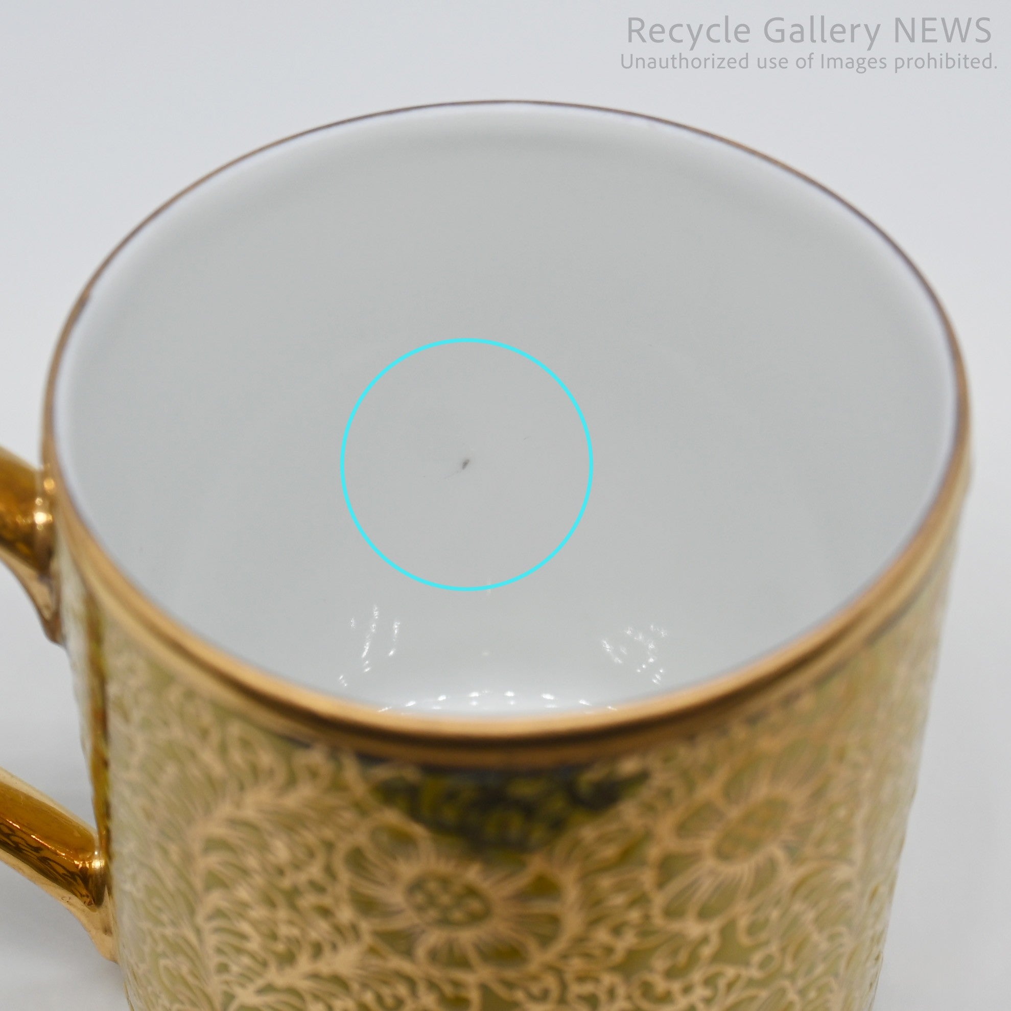 Thai Benjarong Cup & Saucer Gold Gilding Exotic Style Yellow / タイ陶磁器 ベンジャロン焼き C&S 金彩 エキゾチック イエロー