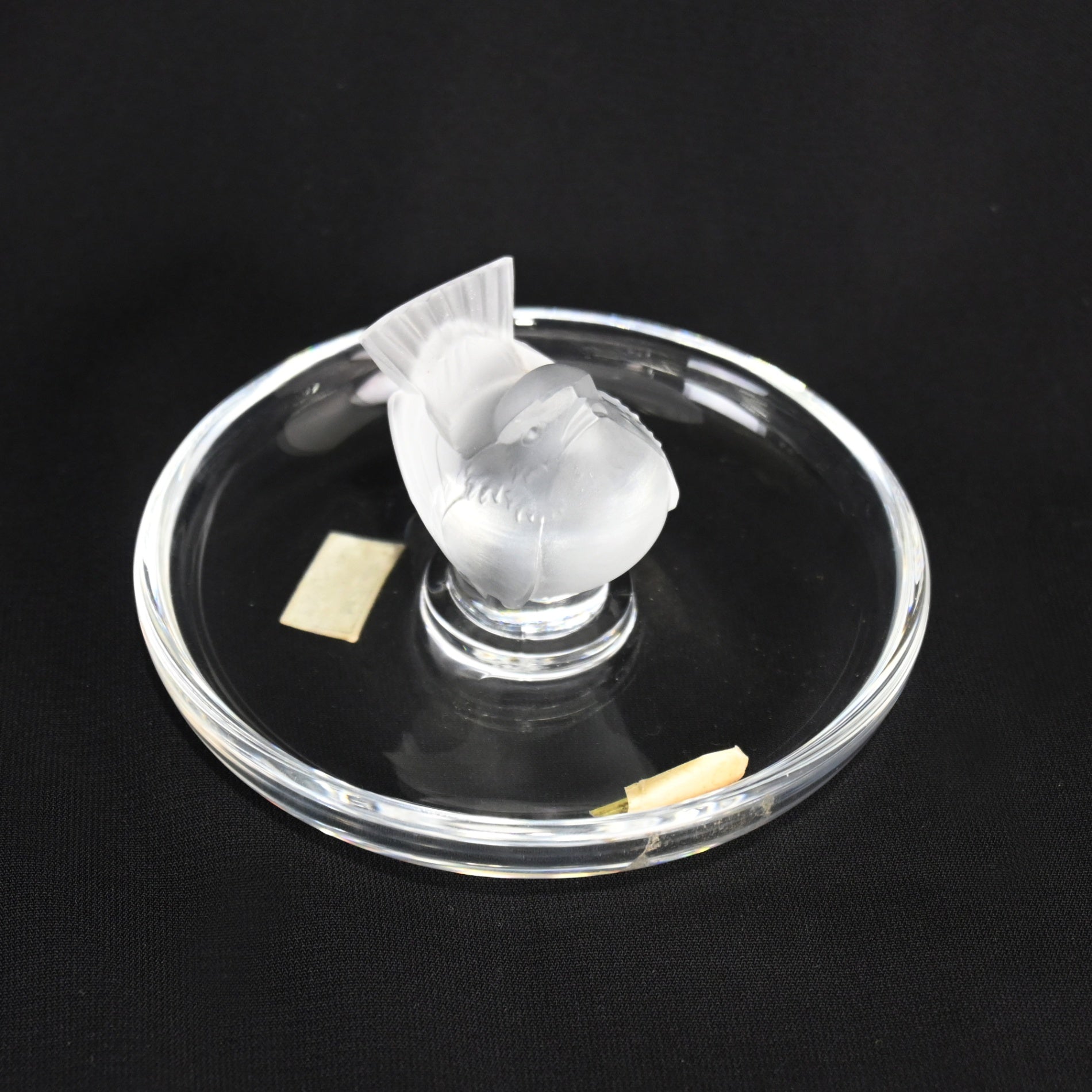 Lalique Accessory Tray Glass Sparrow Bird France / ラリック アクセサリートレイ ガラス 雀 スズメ 小鳥 フランス