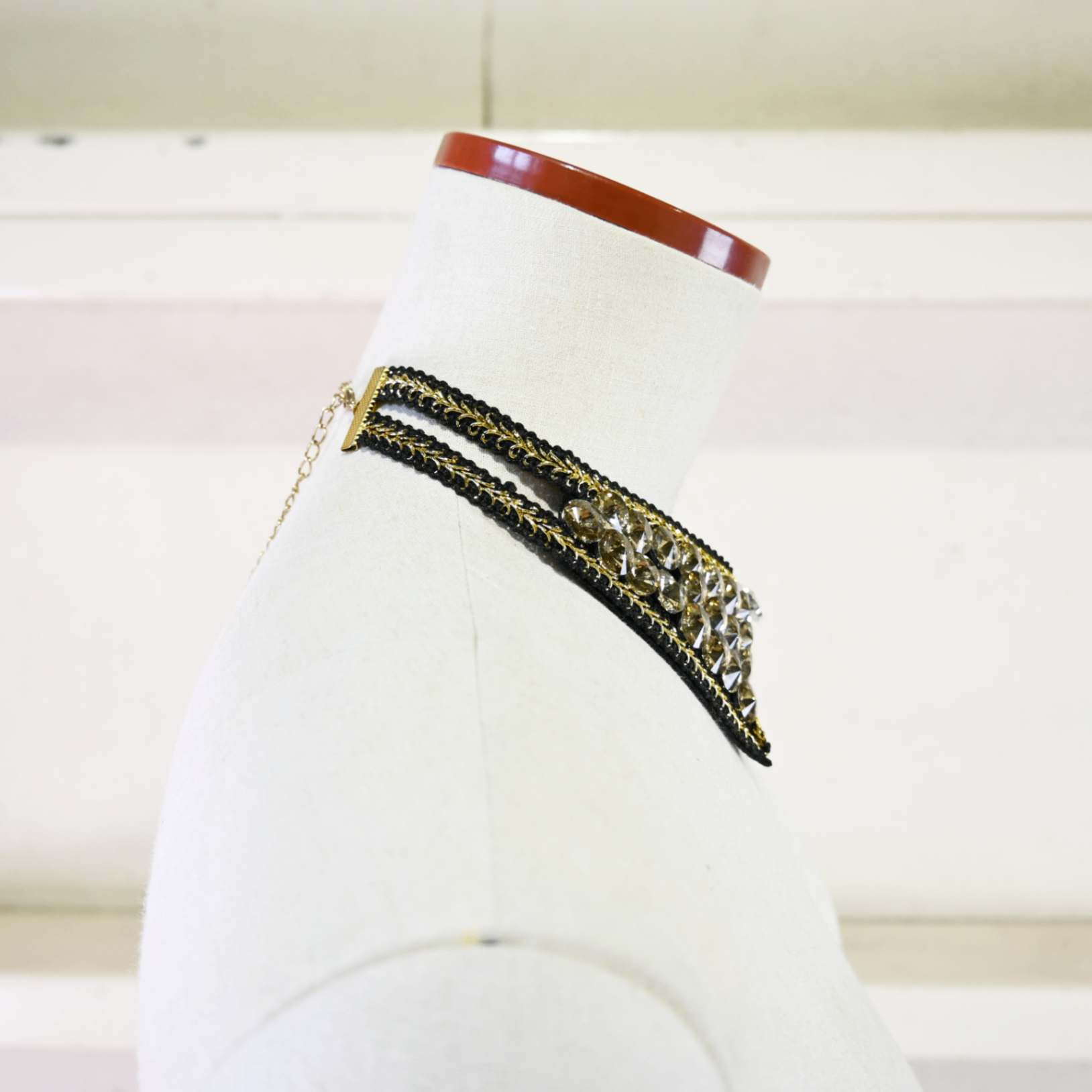 Collar Necklace Bejeweled Black / つけ襟ネックレス ノーブランド ビジュー 黒