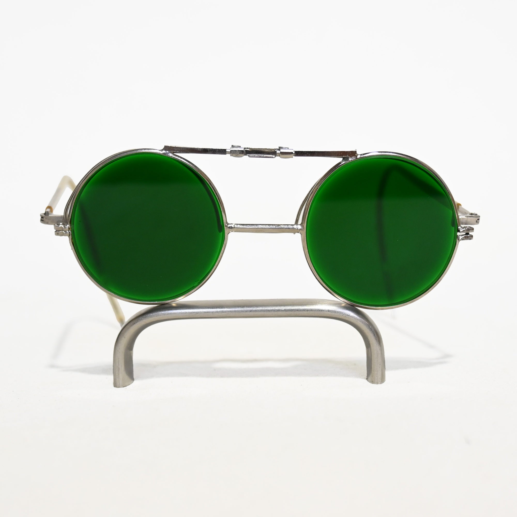 Vintage Sunglasses Flip-up Clip-on Cable temple Retro Unique / ヴィンテージサングラス 跳ね上げ式 クリップオン ケーブルテンプル レトロ ユニーク