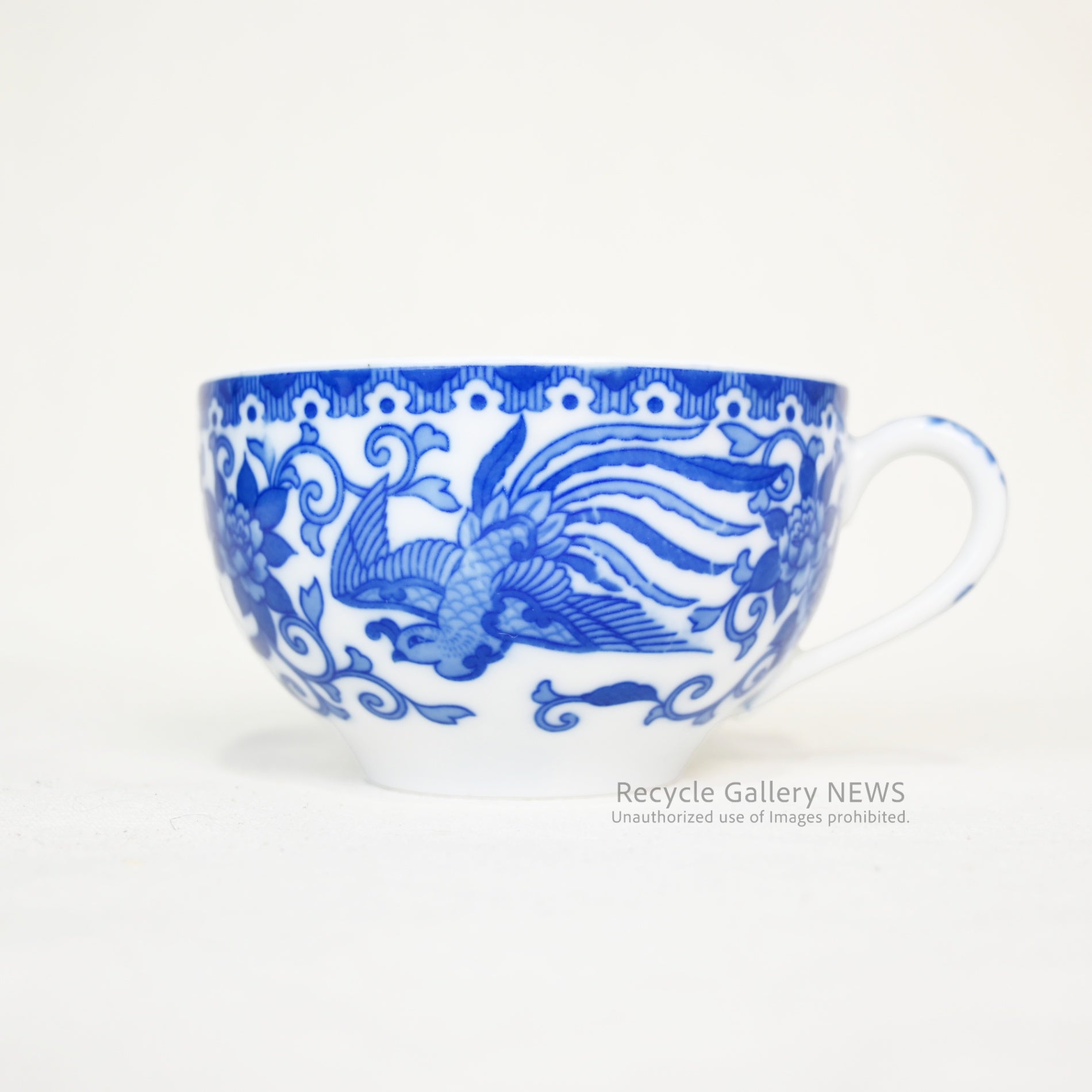 Old Noritake phoenix Cup＆Saucer Japan vintage / オールドノリタケ 染付鳳凰文 カップ＆ソーサー