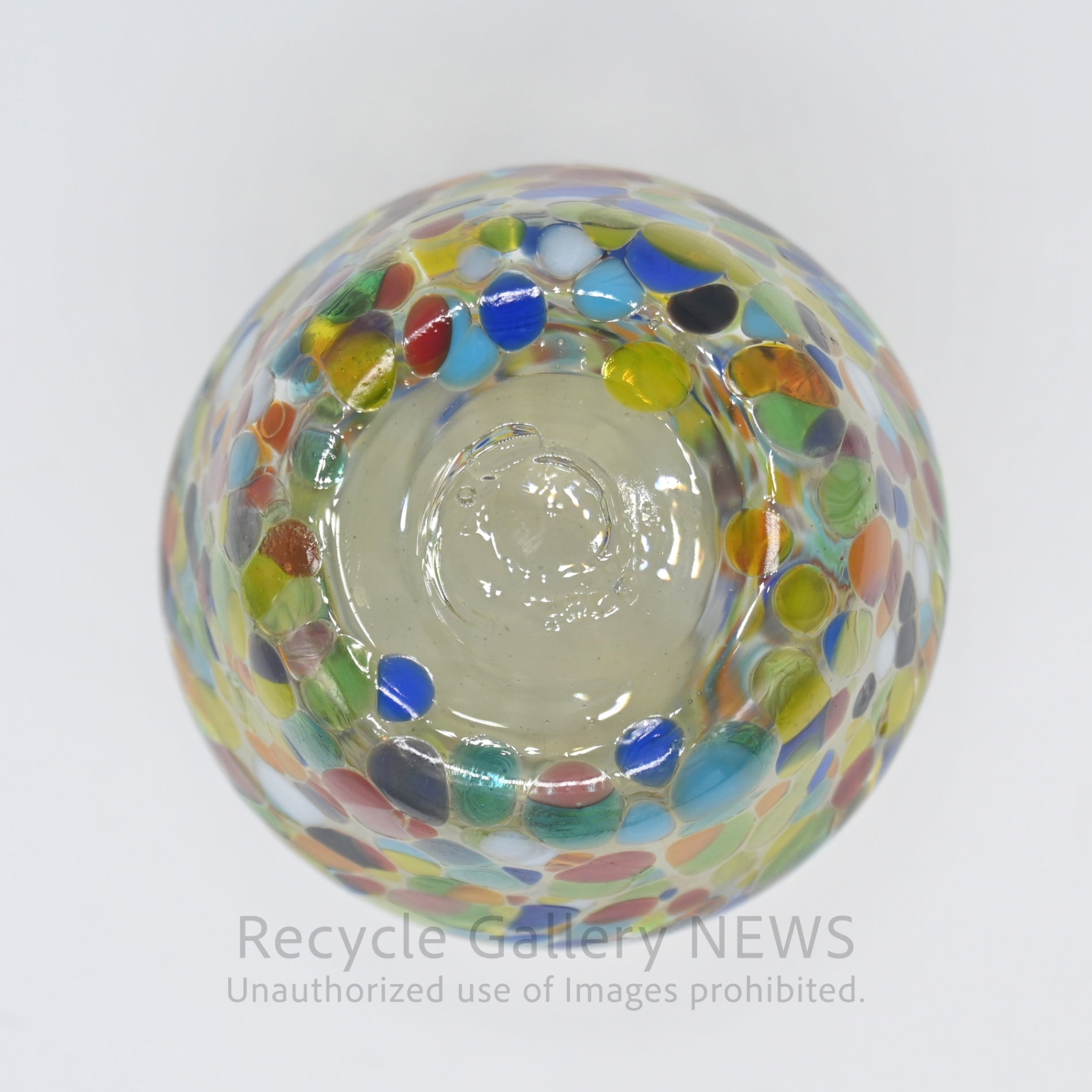 Colorful Fusion Confetti Glass Art Tumbler Mexican Style / コンフェッティ アートガラス フュージョンガラス タンブラー マルチカラー メキシカンガラス
