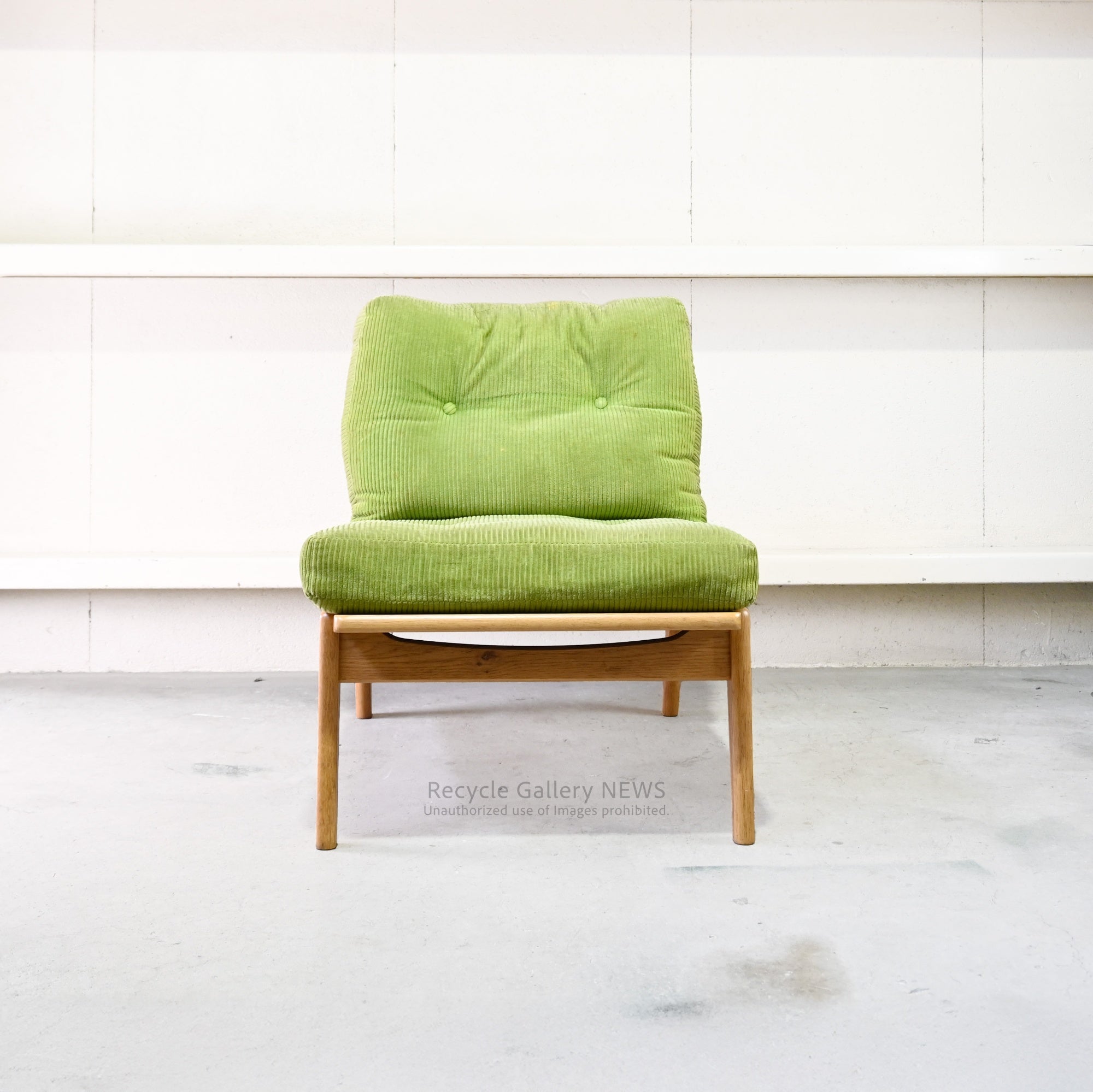 Maruni60 Frame Chair in Green Fabric Japanese Mid Century Modern / マルニ60 フレームチェア グリーンファブリック 日本 ミッドセンチュリー  ジャパニーズモダン