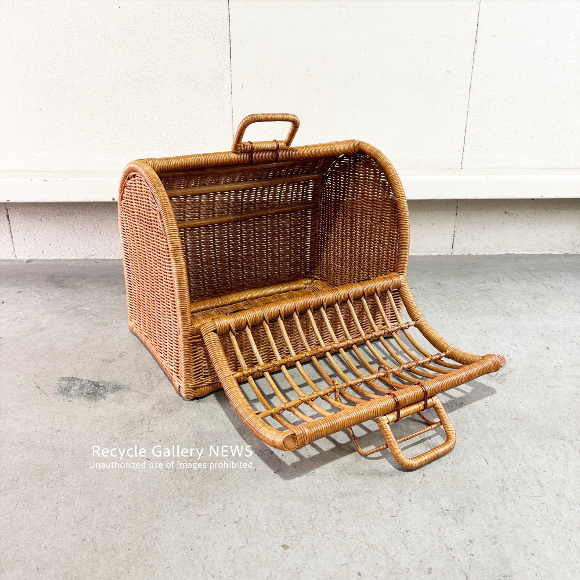 Rattan Pet Carrier Pet Cage Basket / 籐 ラタン ペットキャリー ペットケージ カゴ
