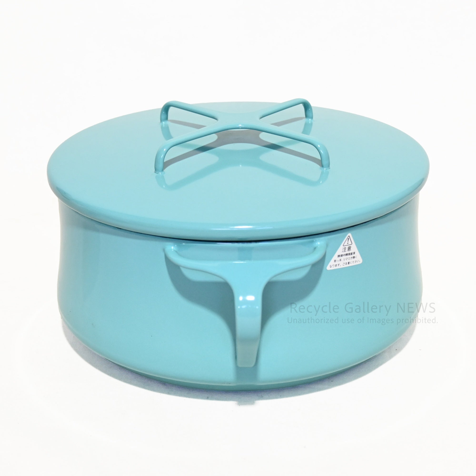 DANSK 23cm Casserole Double-Handled Pot Kobenstyle Teal/Turquoise Enamel U.S.A  / ダンスク 23cm キャセロール 両手鍋 コベンスタイル ティール ターコイズ ホーロー 未使用 新古品