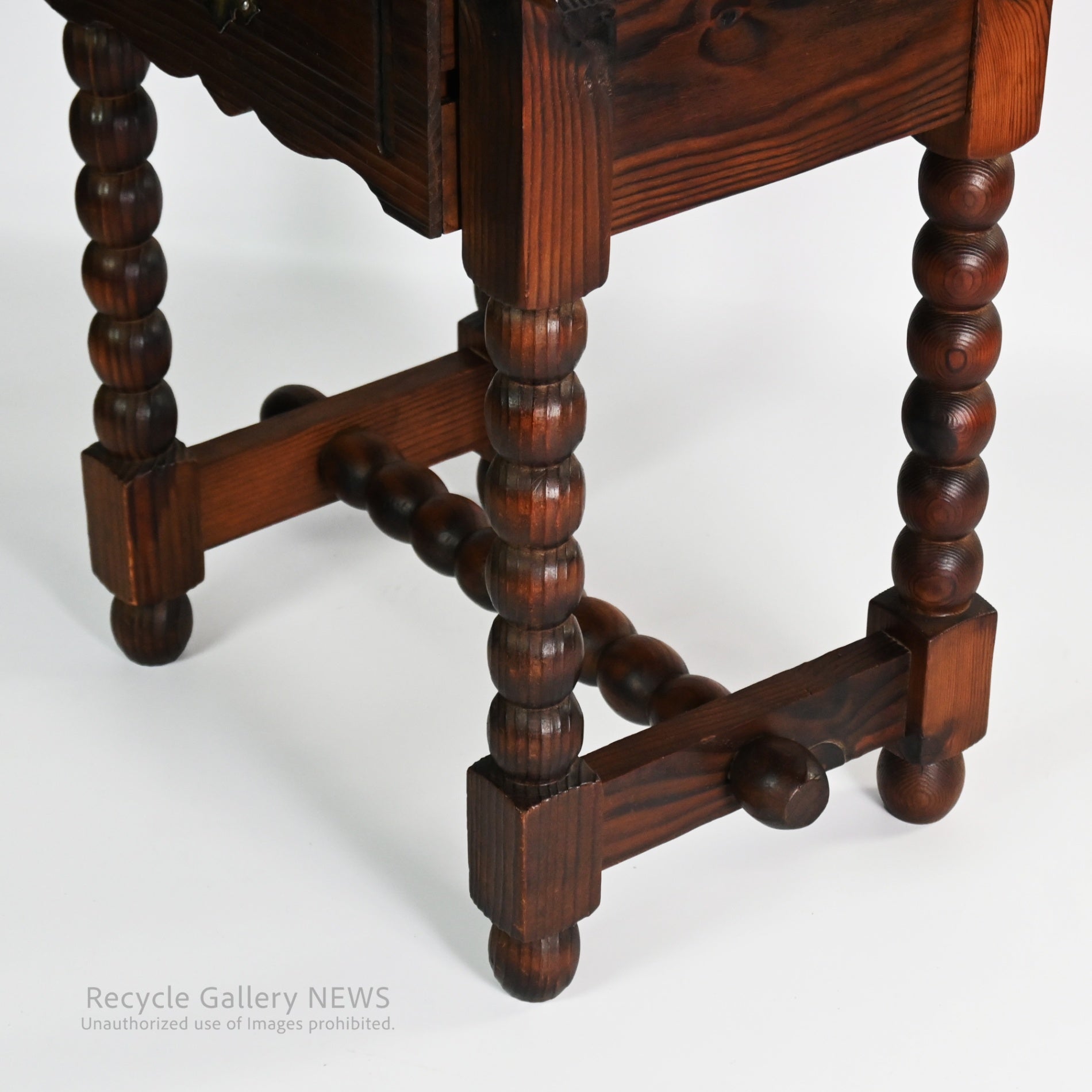 Antique Console Table with Bobbin Turned Legs Classic Spool Design / ボビンターニングレッグ コンソールテーブル アンティーク クラシック 糸巻きデザイン