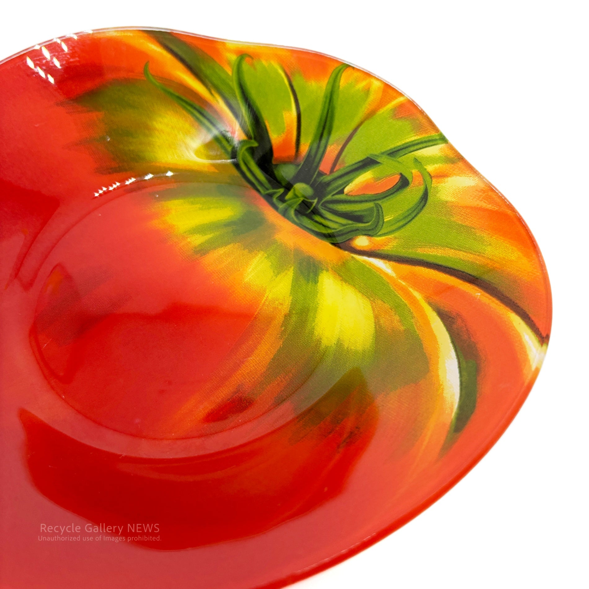 DULTON GLASS FARMER PLATE Tomato Design plate / ダルトン ガラス ファーマー プレート トマト 皿