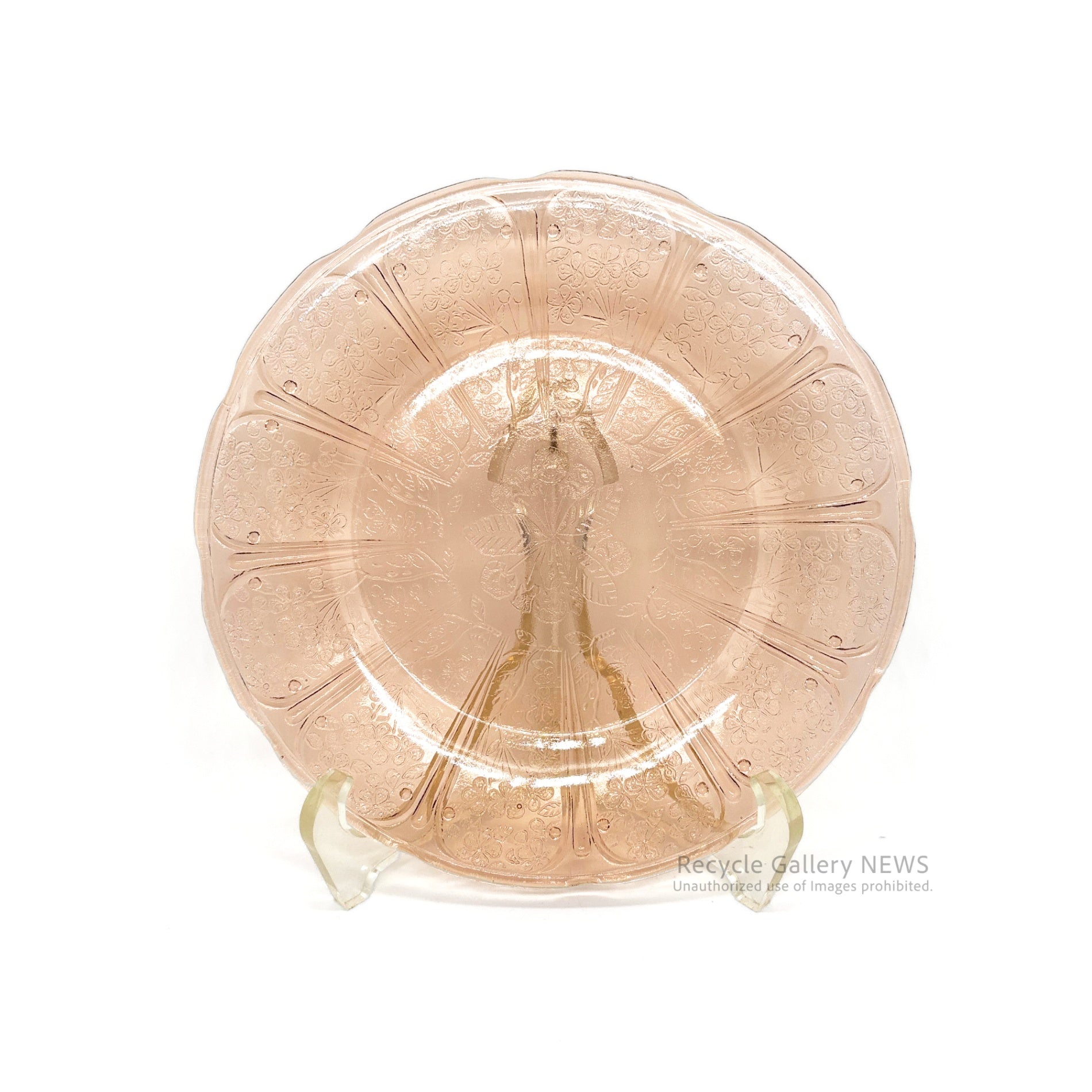 Jeannette Glass Co. Cherry Blossom 23cm Plate U.S.A Vintage / ジャネットグラス 23cm厚手プレート ヴィンテージ 1930年代 ヴィンテージ