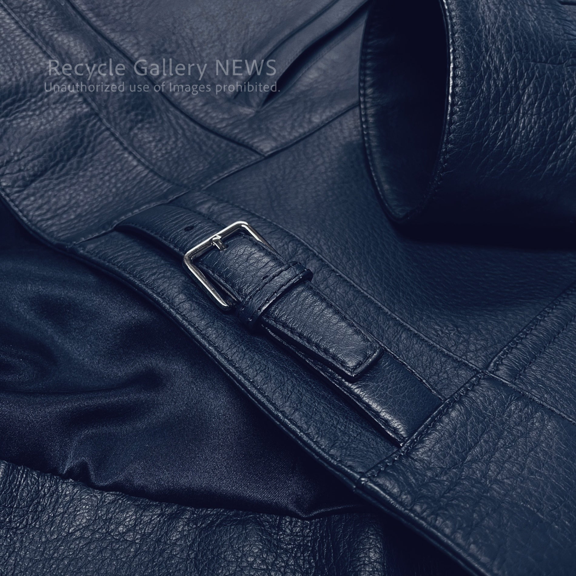 LOEWE Men's Deerskin Leather Jacket 2012 Prussian Blue Stuart Vevers / ロエベ メンズ 鹿革 レザー ジャケット 2012 プルシアンブルー 青 紺色 スチュアート•ヴィヴァース