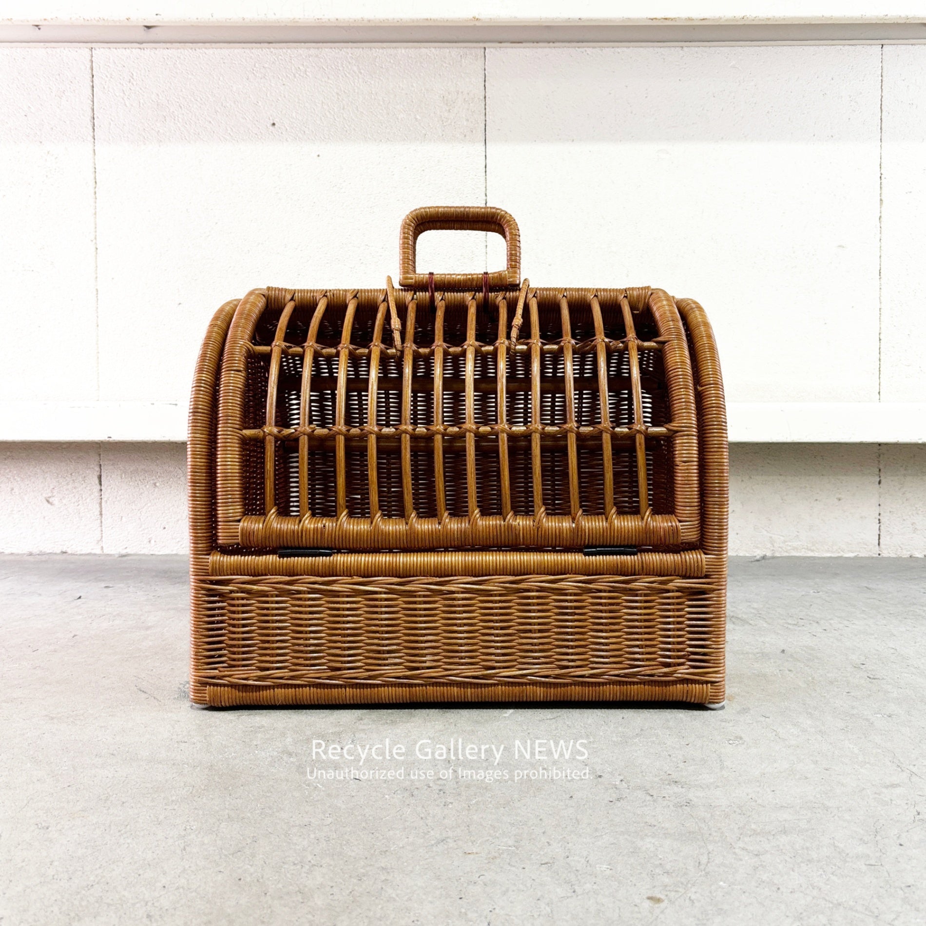 Rattan Pet Carrier Pet Cage Basket / 籐 ラタン ペットキャリー ペットケージ カゴ