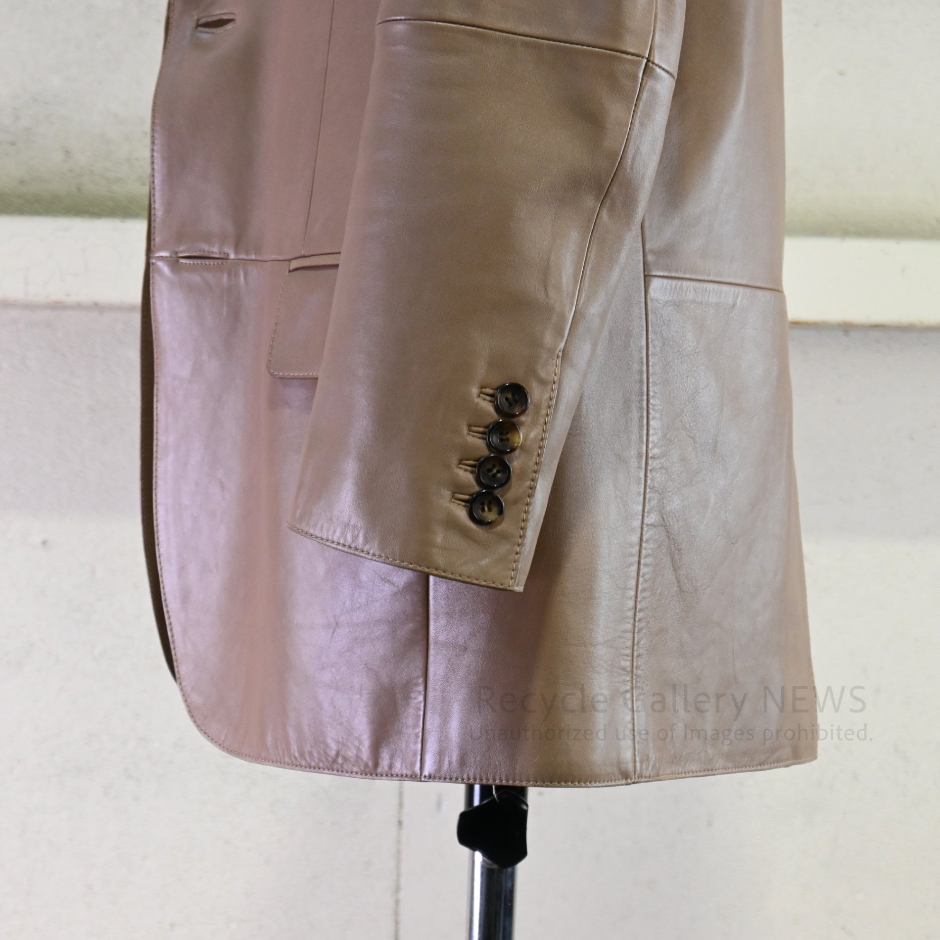 LOEWE Men's Lamb Beige Leather Jacket 2010 Stuart Vevers / ロエベ メンズ ラム レザージャケット ベージュ スチュアート・ヴィヴァース