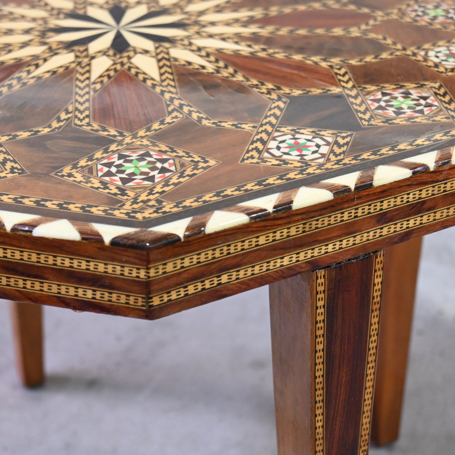 Taracea Furniture Spain Granada Traditional Craft Marquetry Table Vintage / スペイン グラナダ 伝統工芸 タラセア 寄木細工 テーブル ヴィンテージ