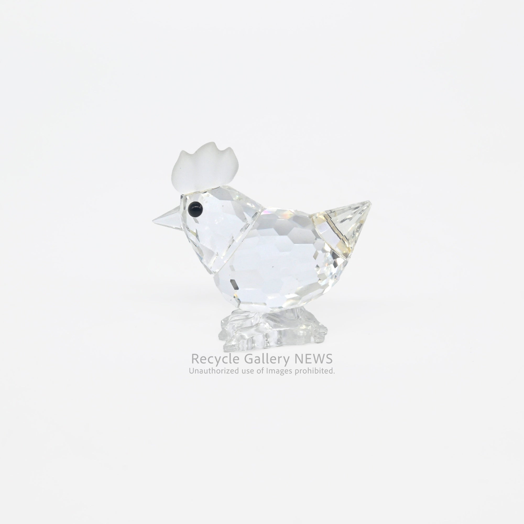 Vintage Swarovski Crystal Chicken Figurine Old Logo Austrian Animal Motif / スワロフスキー クリスタルチキン  ニワトリ 旧刻印 オーストリア クリスタルガラス 動物モチーフ