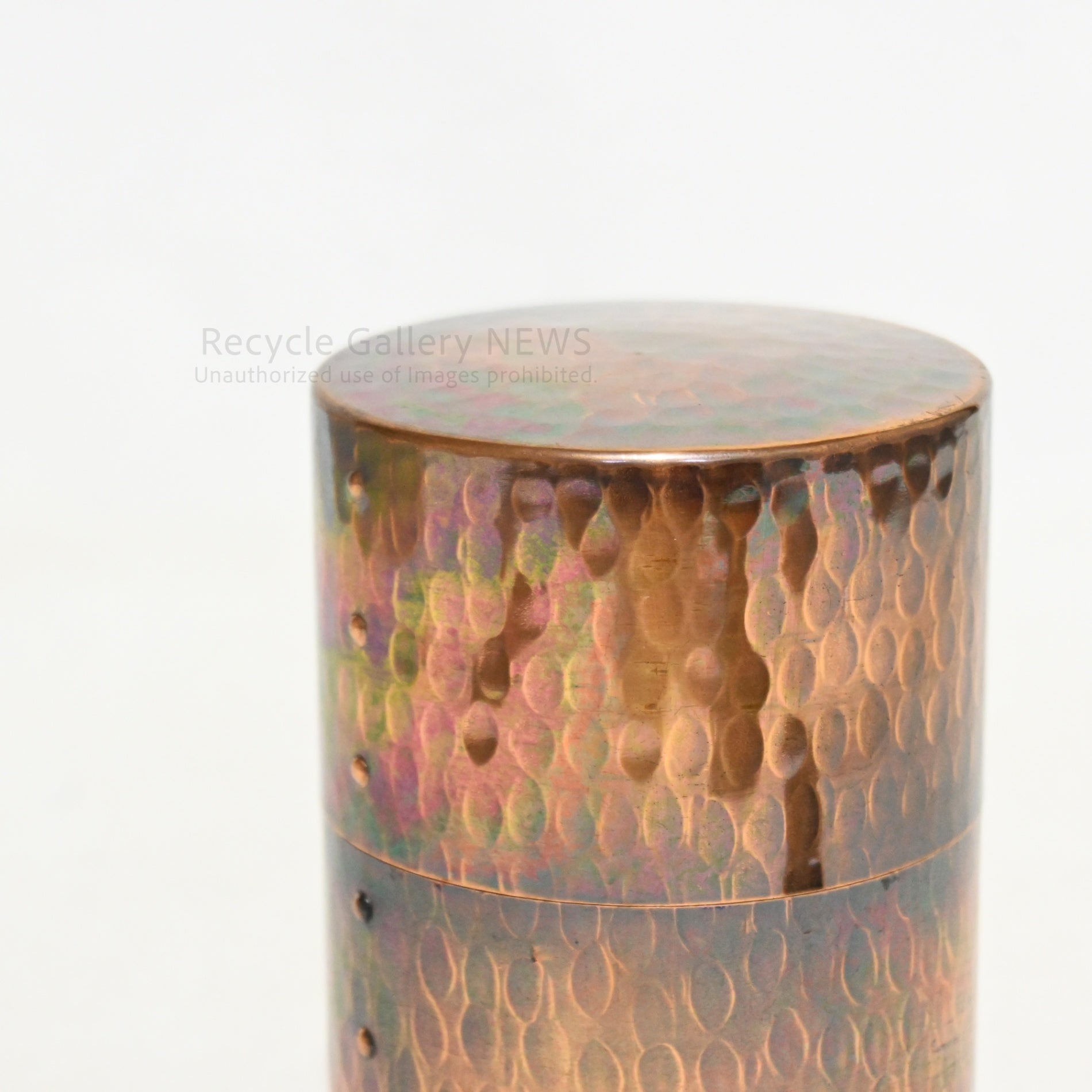 Eijundo Hammered Copper Tea Caddy Japan Vintage / 英純堂 鎚起銅器 銅製 茶筒 日本製