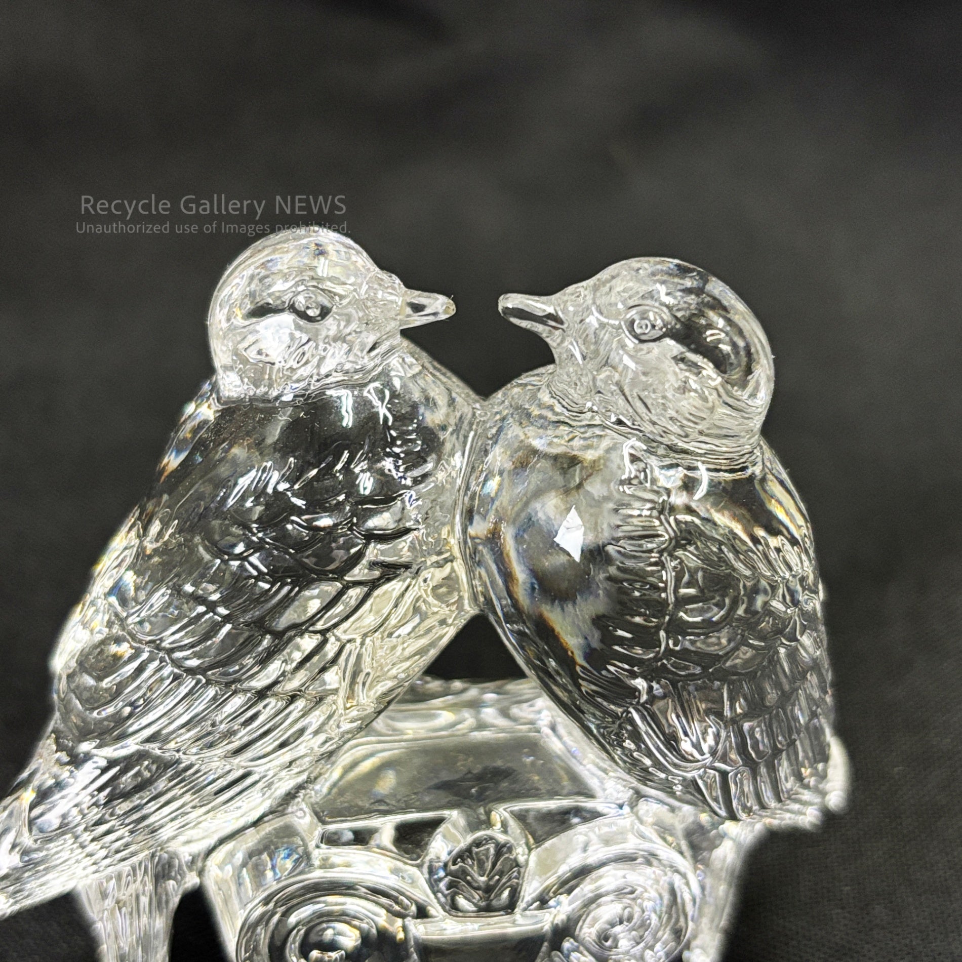 Nachtmann Crystal Glass Small Bird Figurine Ornament / ナハトマン クリスタルガラス 小鳥 フィギュリン 置物