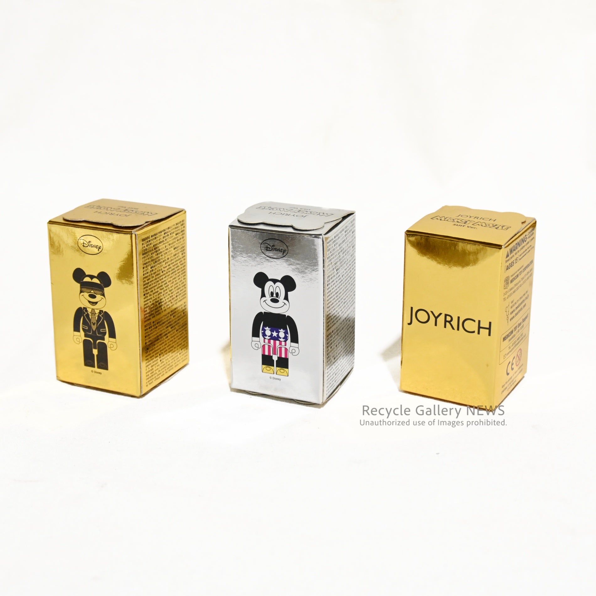 BE@RBRICK MICKEY MOUSE（USA Ver.）/（SUIT Ver.）JOYRICH Disney collaboration / ベアブリック ミッキー・マウス ジョイリッチ ディズニー 未開封