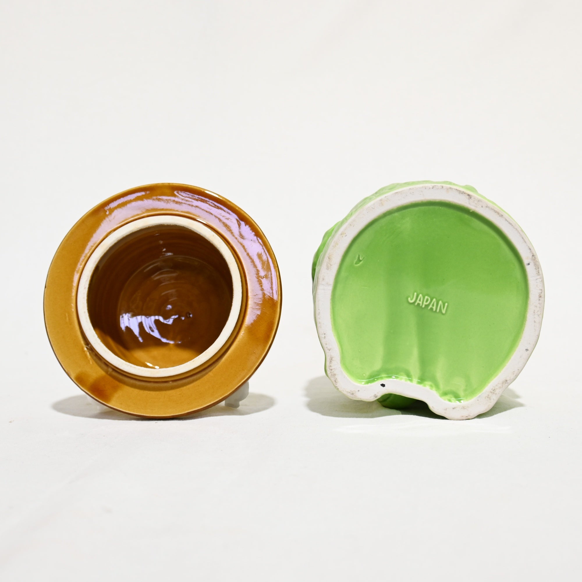 Green Dog Cookie Jar Pot Trinket Box Retro Japan Vintage / グリーンドッグ クッキージャー 昭和レトロ 犬 小物入れ ポット 日本 ヴィンテージ