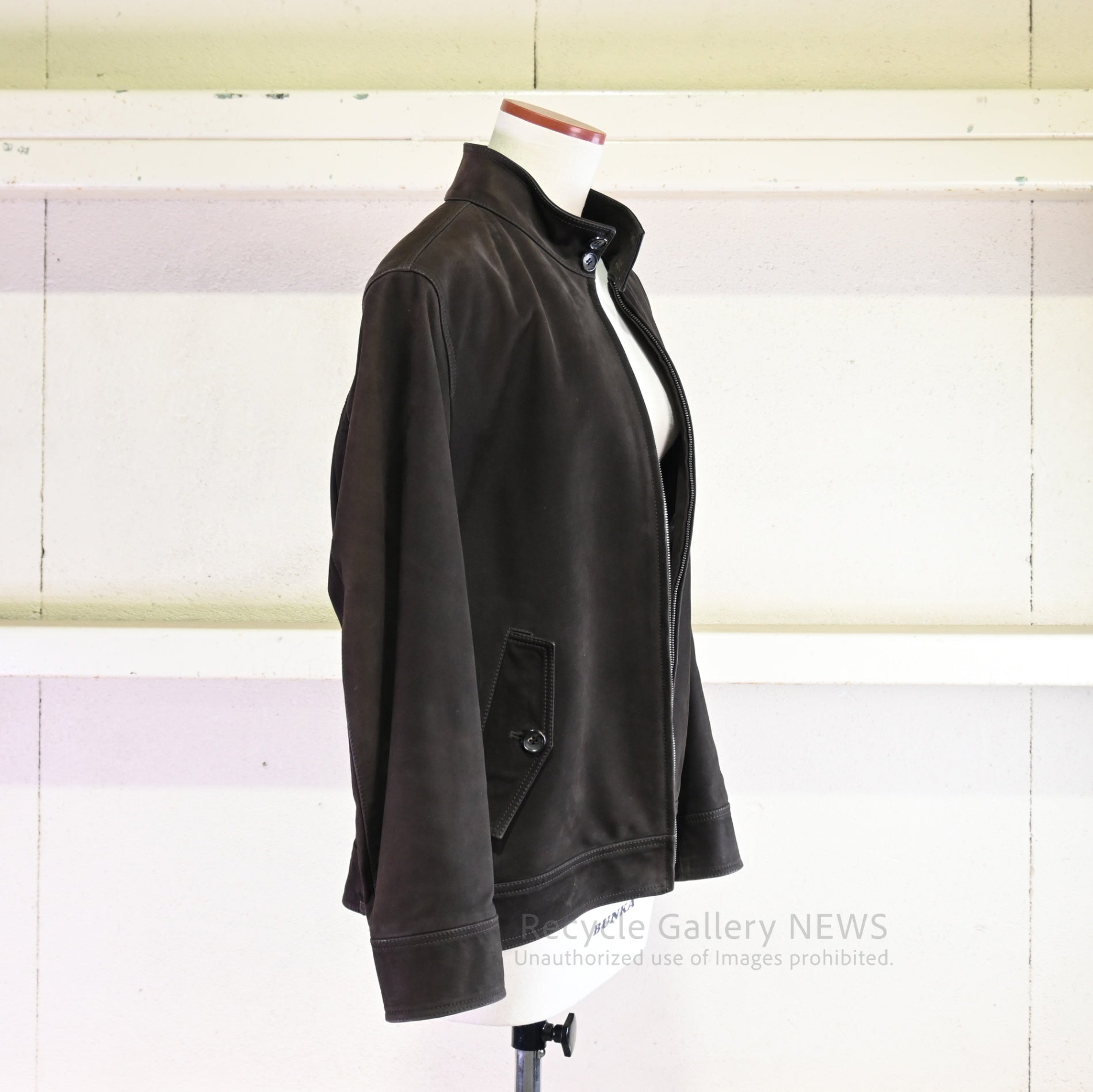 LOEWE Men's Suede Leather Jacket Dark Brown Stuart Vevers / ロエベ メンズ スエード レザー ジャケット 牛革 焦茶 ダークブラウン スチュアート・ヴィヴァース