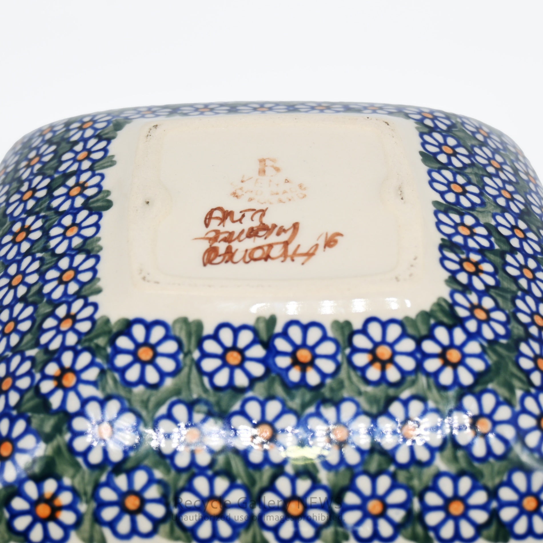 VENA Polish Floral Square Bowl Eastern European Tableware / ヴェナ ポーランド 花柄 スクエアボウル  東欧 テーブルウェア