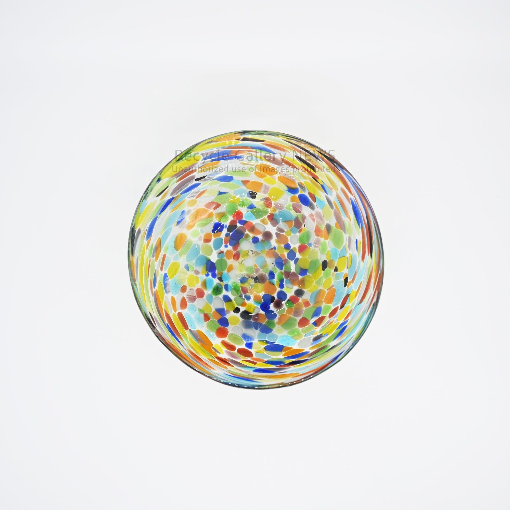 Colorful Fusion Confetti Glass Art Bowl Mexican Style / コンフェッティ アートガラス フュージョンガラス ボウル 小鉢 マルチカラー メキシカンガラス