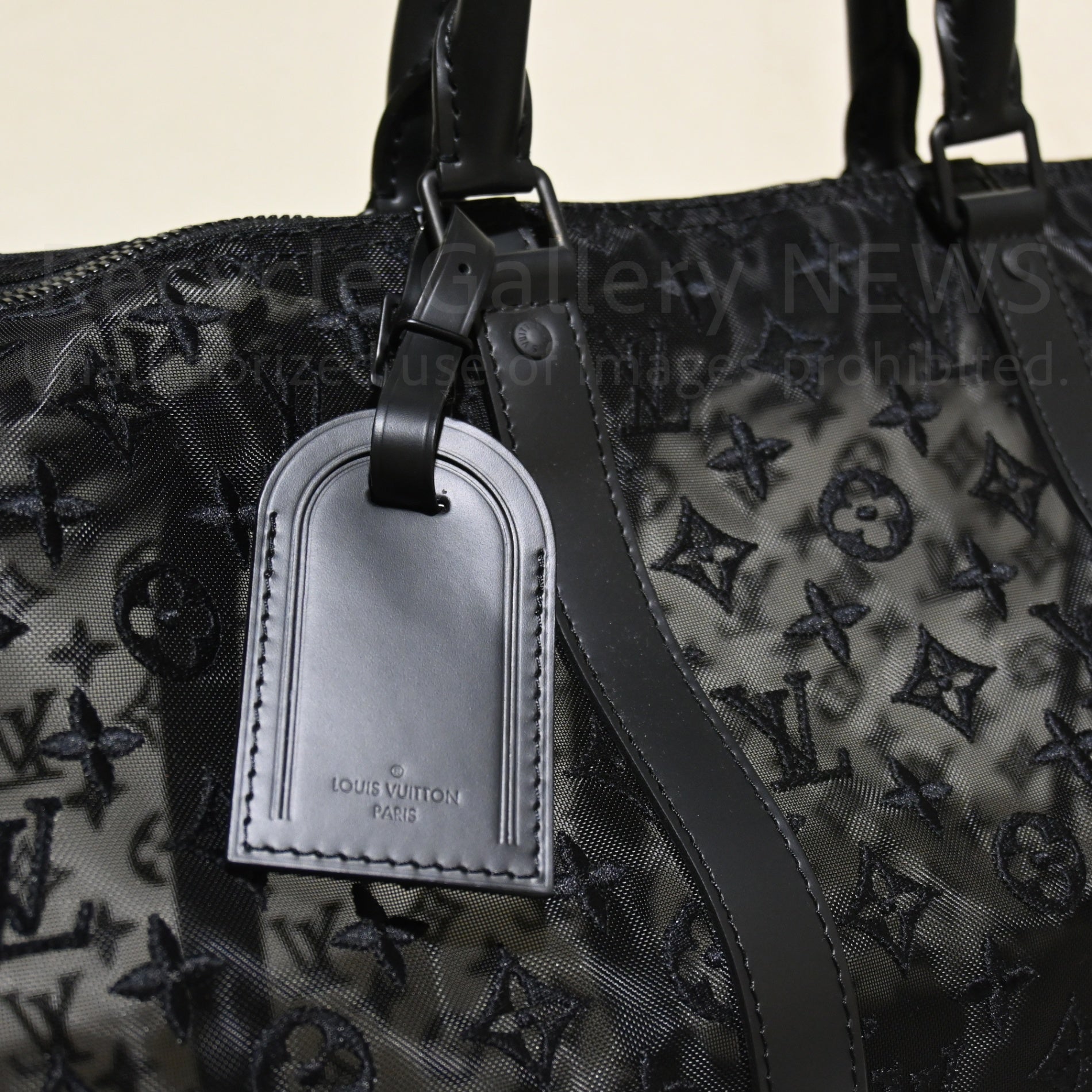LOUIS VUITTON 2019 AW Virgil Abloh M53971 Monogram Mesh and Leather Boston Bag Keepall Bandouliere 50 / ルイ・ヴィトン ヴァージル・アブロー モノグラム メッシュ・レザー ボストンバッグ キーポル バンドリエール50
